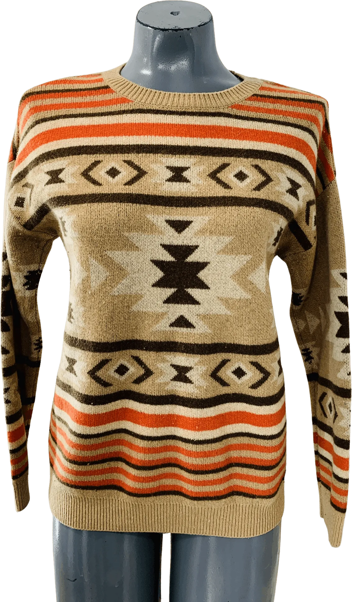 00's Printed Crewneck Sweater by E-Land