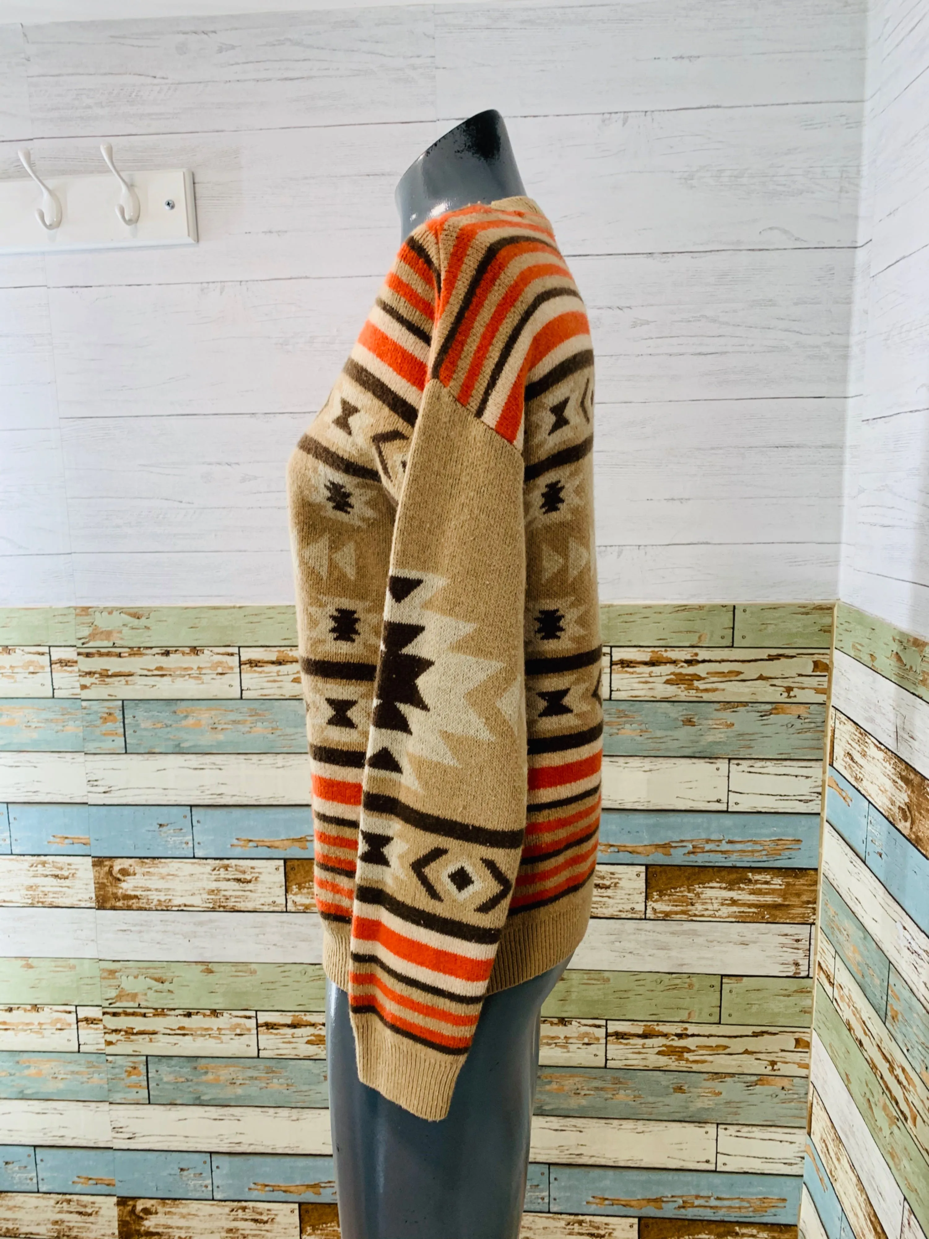 00's Printed Crewneck Sweater by E-Land