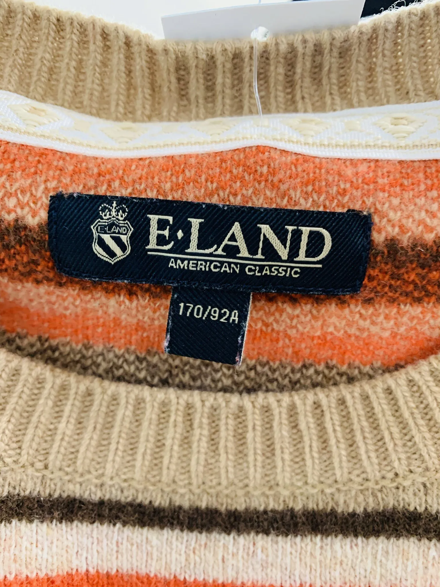 00's Printed Crewneck Sweater by E-Land
