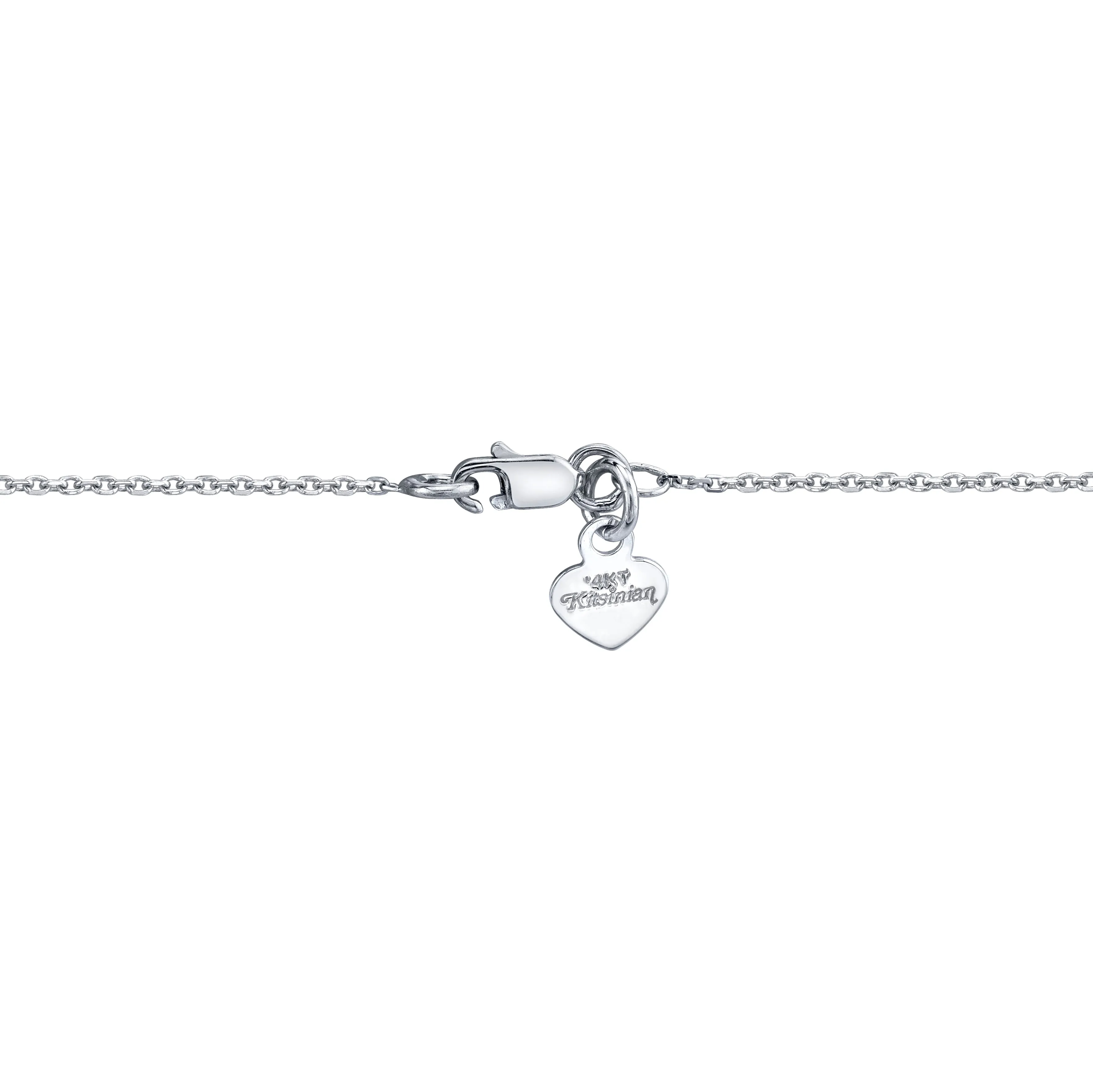 14K White Gold Diamond Cross Necklace