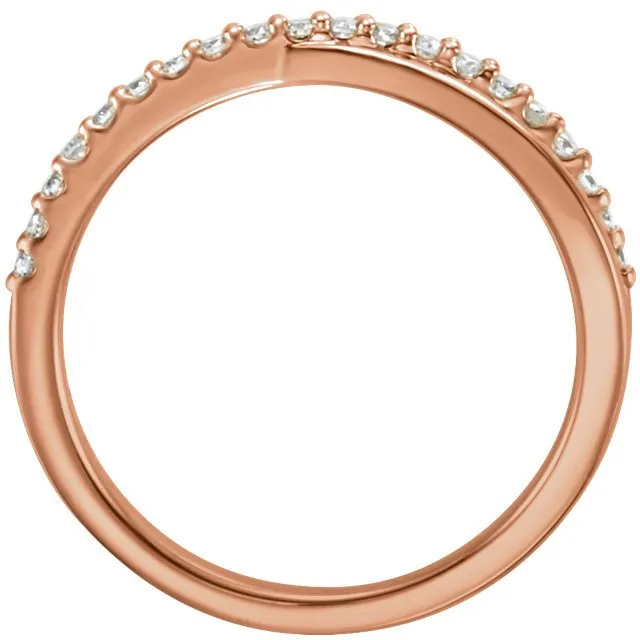 14KT Gold 1/5 CTW Diamond Criss-Cross Ring