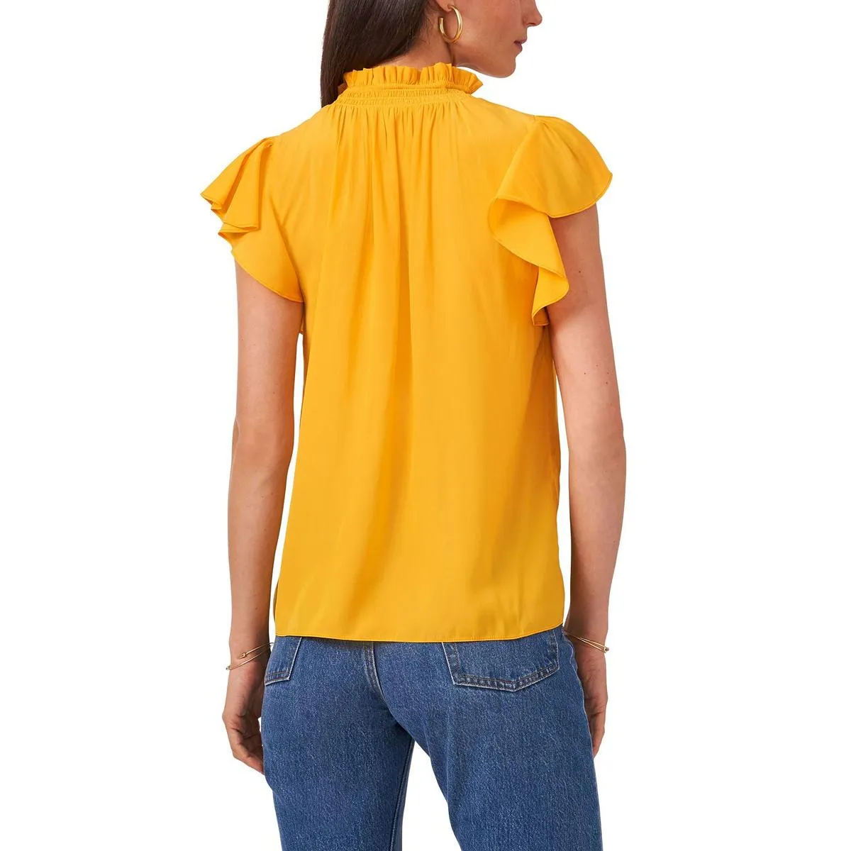 1.State Womens V Neck Cap Sleeve Blouse