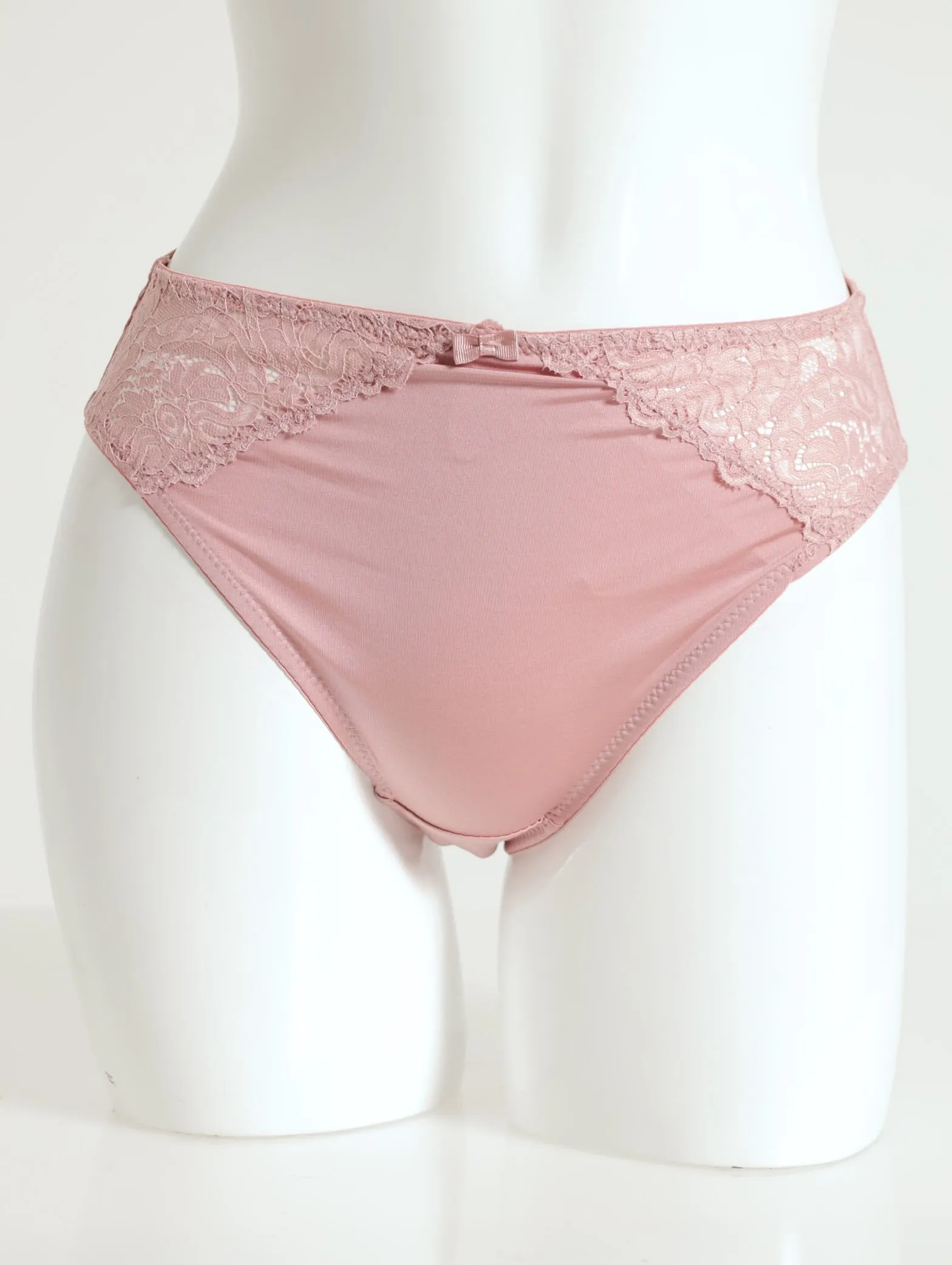 3 Pack Lace Hicut Panty - Rose/Green/Mocha