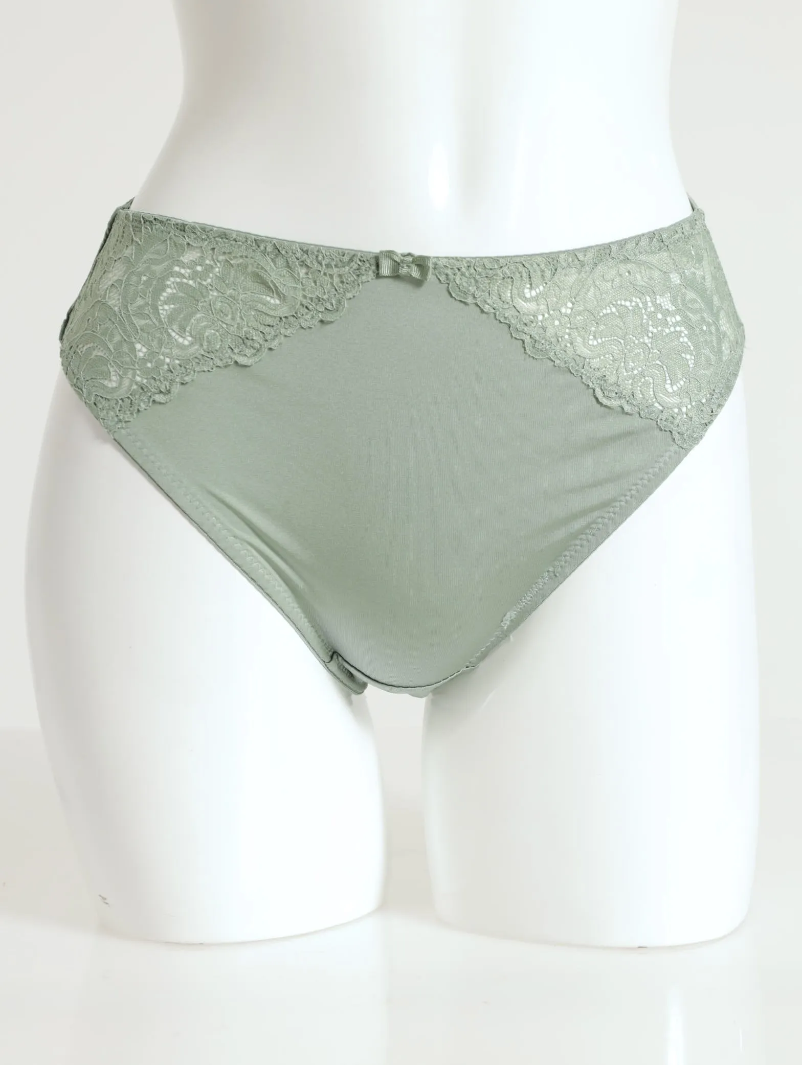 3 Pack Lace Hicut Panty - Rose/Green/Mocha