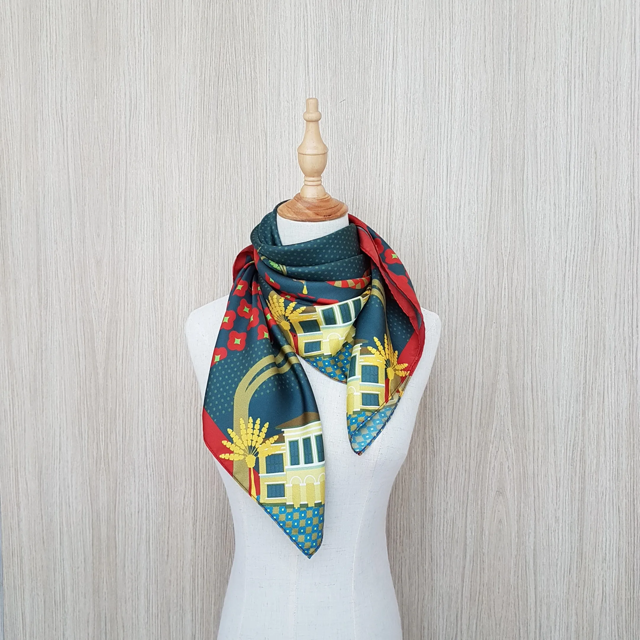 A Festive Night at Kampong Glam Cotton Silk Scarf