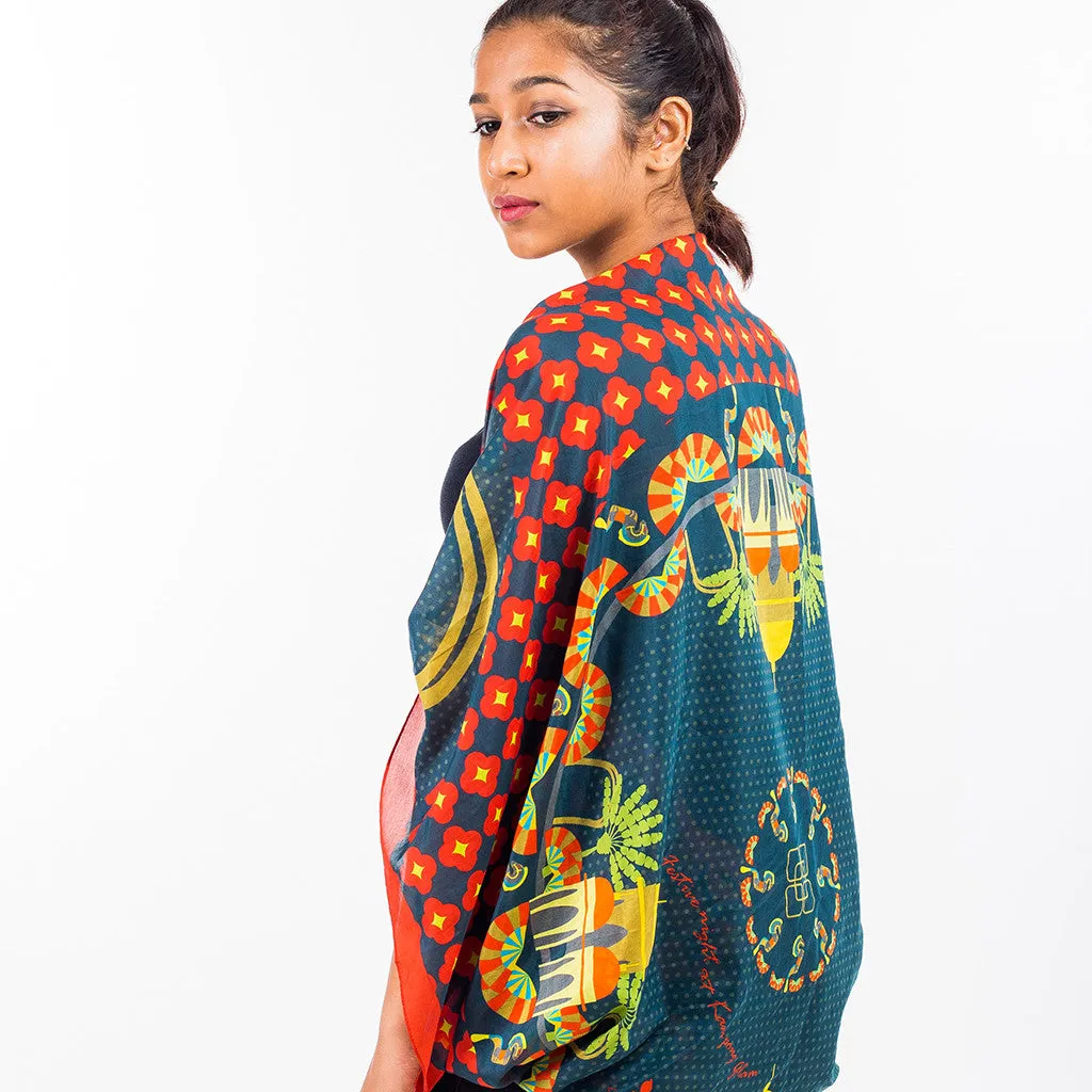 A Festive Night at Kampong Glam Cotton Silk Scarf