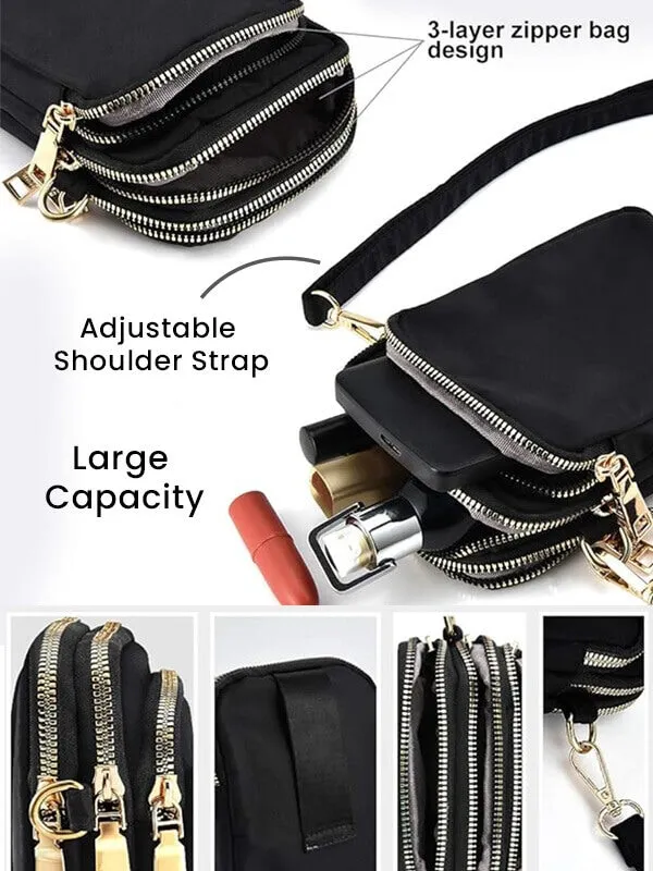 Adjustable Crossbody Chest Bag - 3 Compartments