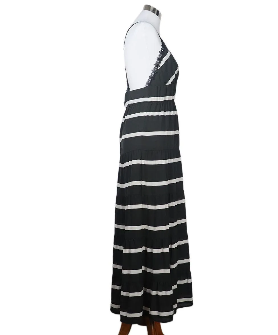 Alice   Olivia Brown & White Maxi Dress sz 8