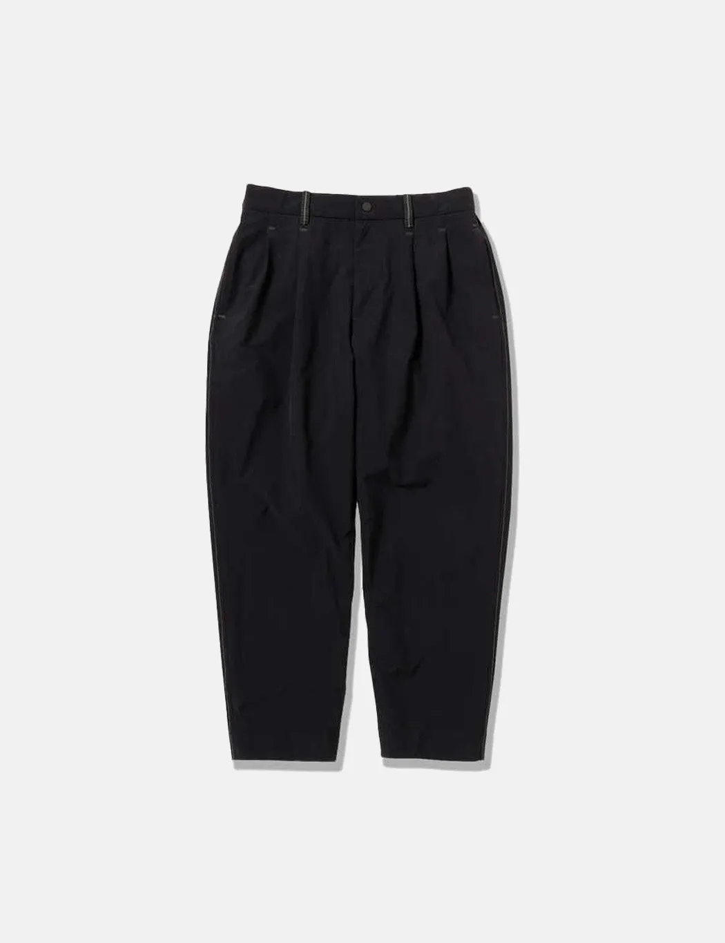 And Wander Plain Tapered Stretch Pants - Black