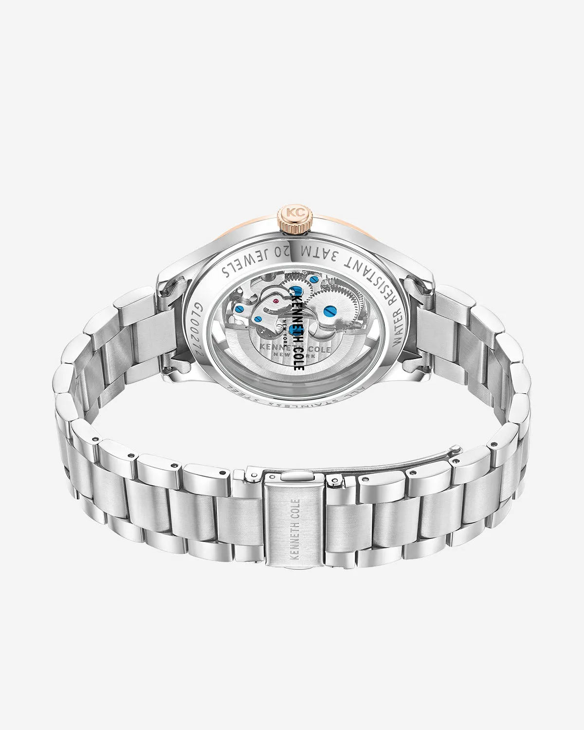 Automatic Skeleton Two-Tone Bracelet Watch