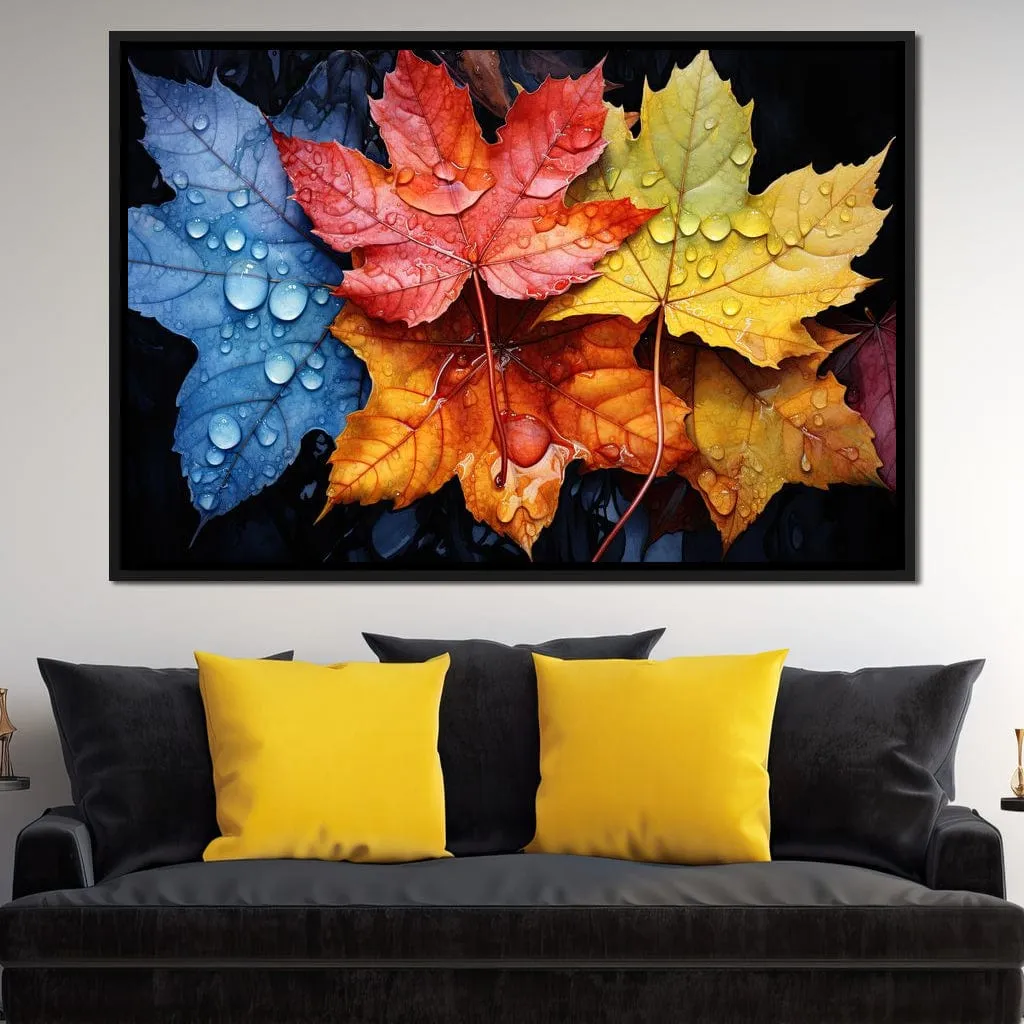 Autumnal Raindrop Leaves
