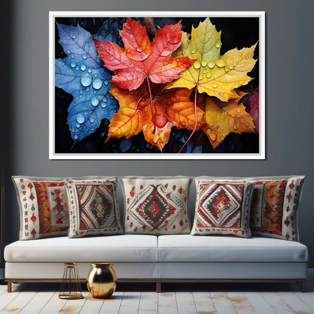 Autumnal Raindrop Leaves