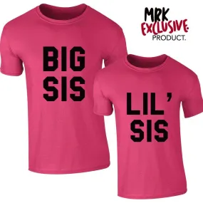 Big Sis/Lil' Sis Matching Hot Pink Tees (3M-13 Years) (MRK X)