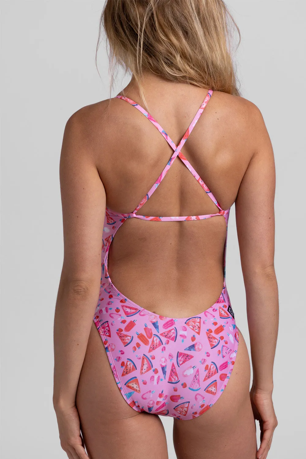 Brandon 2 Swim Onesie - Melonsicle