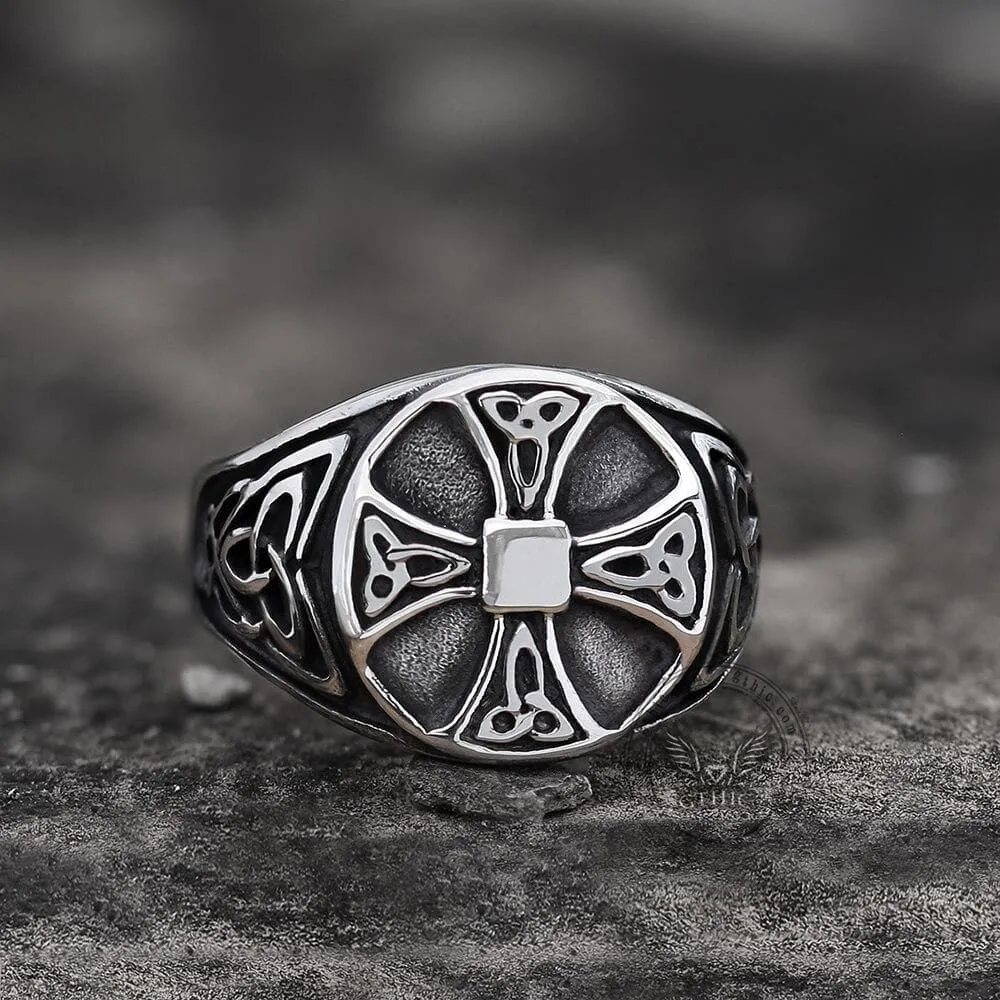 Celtics Knot Cross Stainless Steel Viking Ring