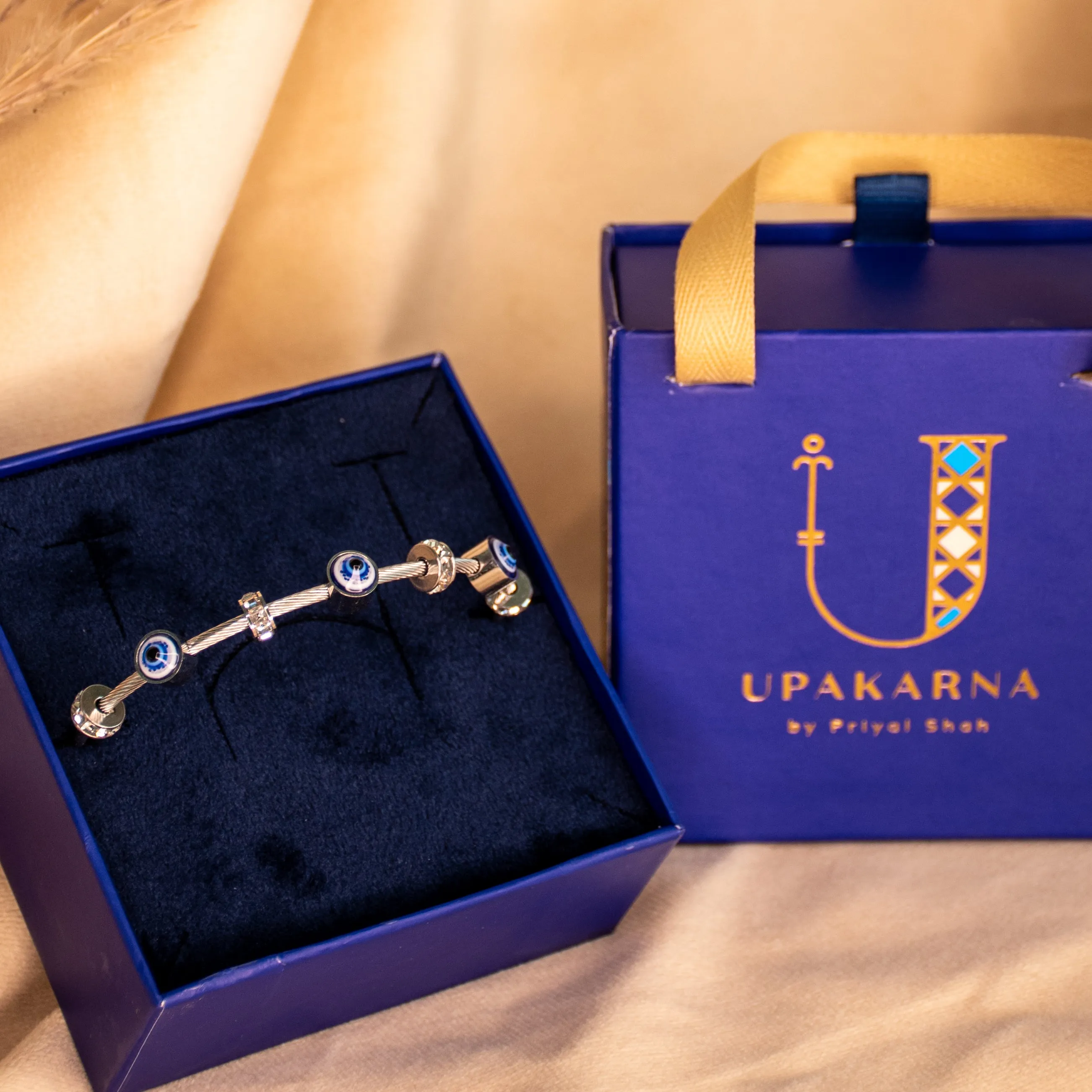 Classic Evil Eye Bangle   Gift Box
