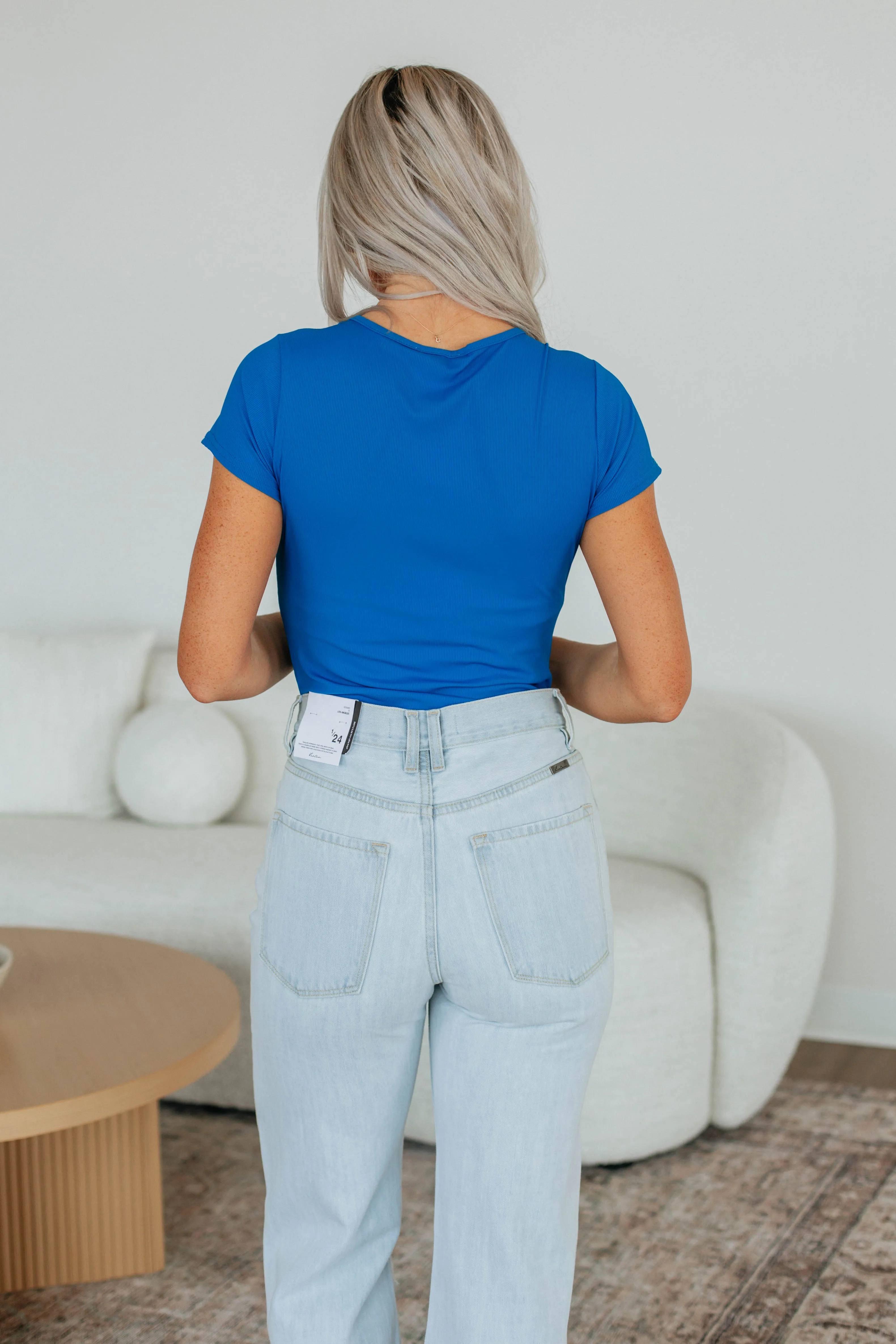 Cosmo Ribbed Bodysuit - Cobalt