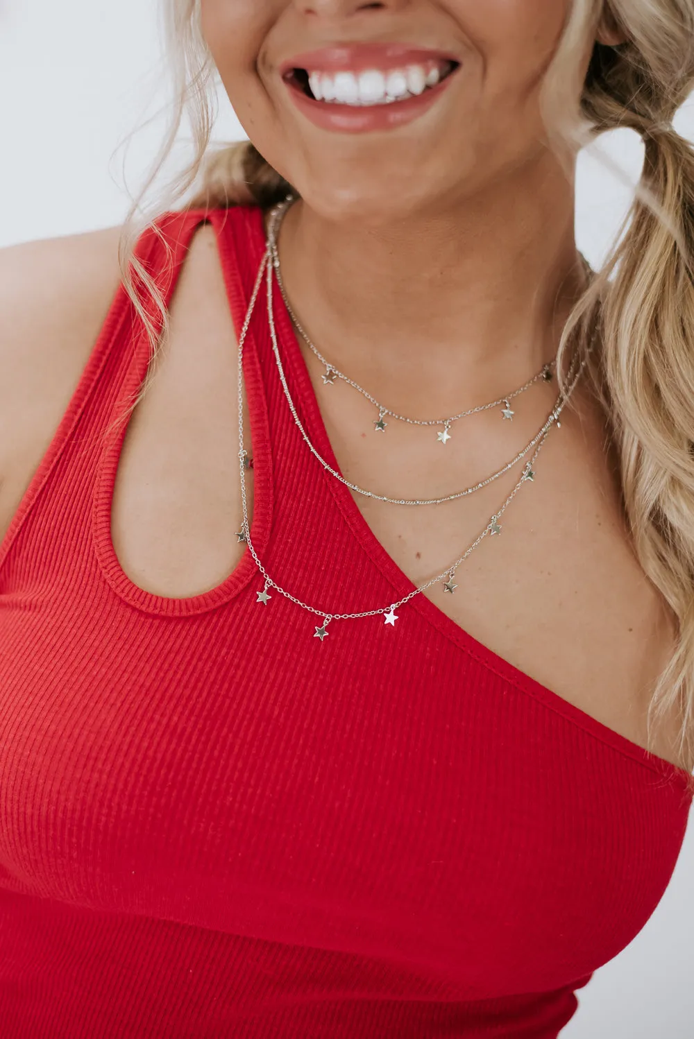 Counting Stars Dainty Necklace, Silver