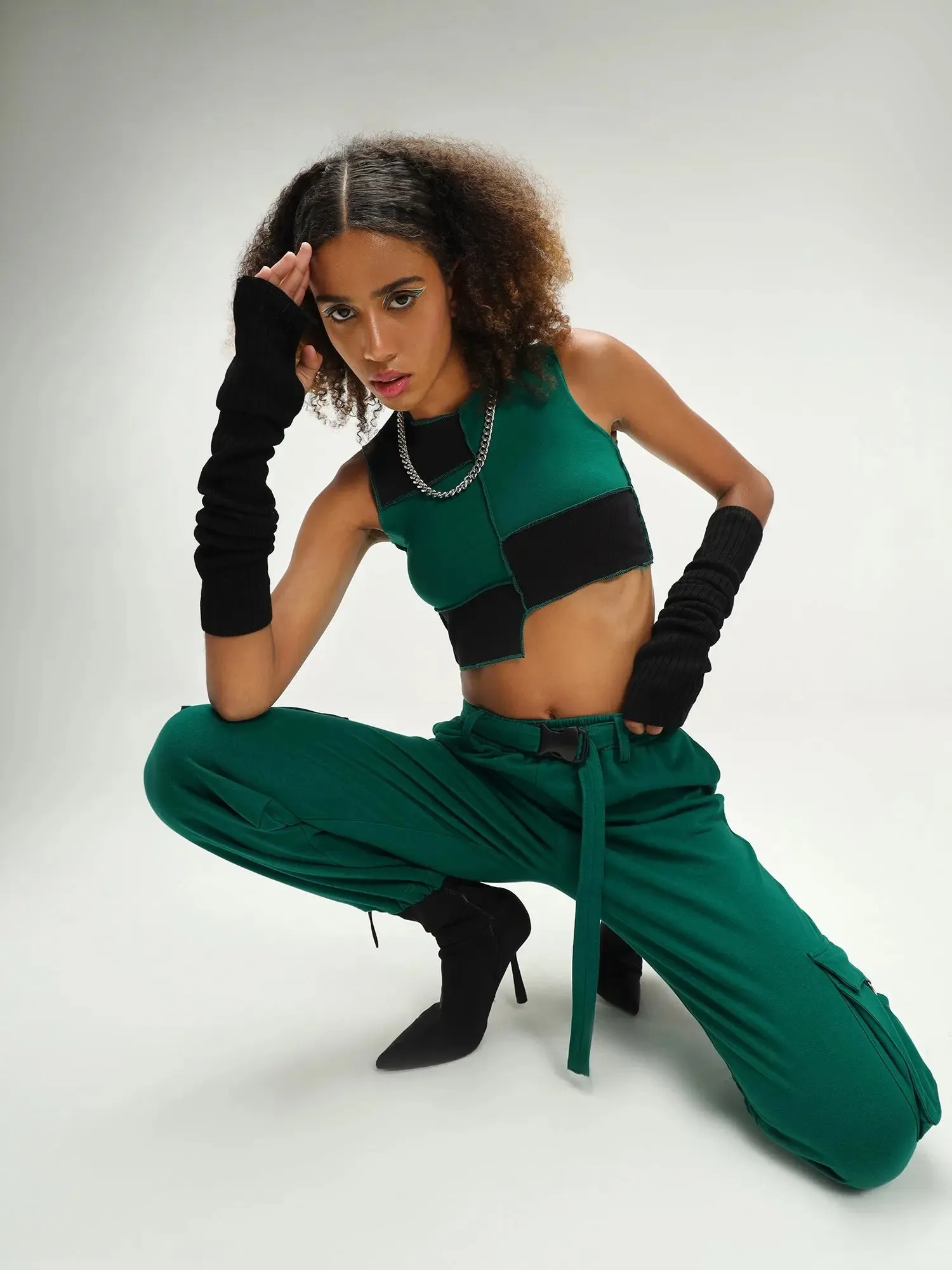 Cyprus Dark Green Parachute Jogger Set