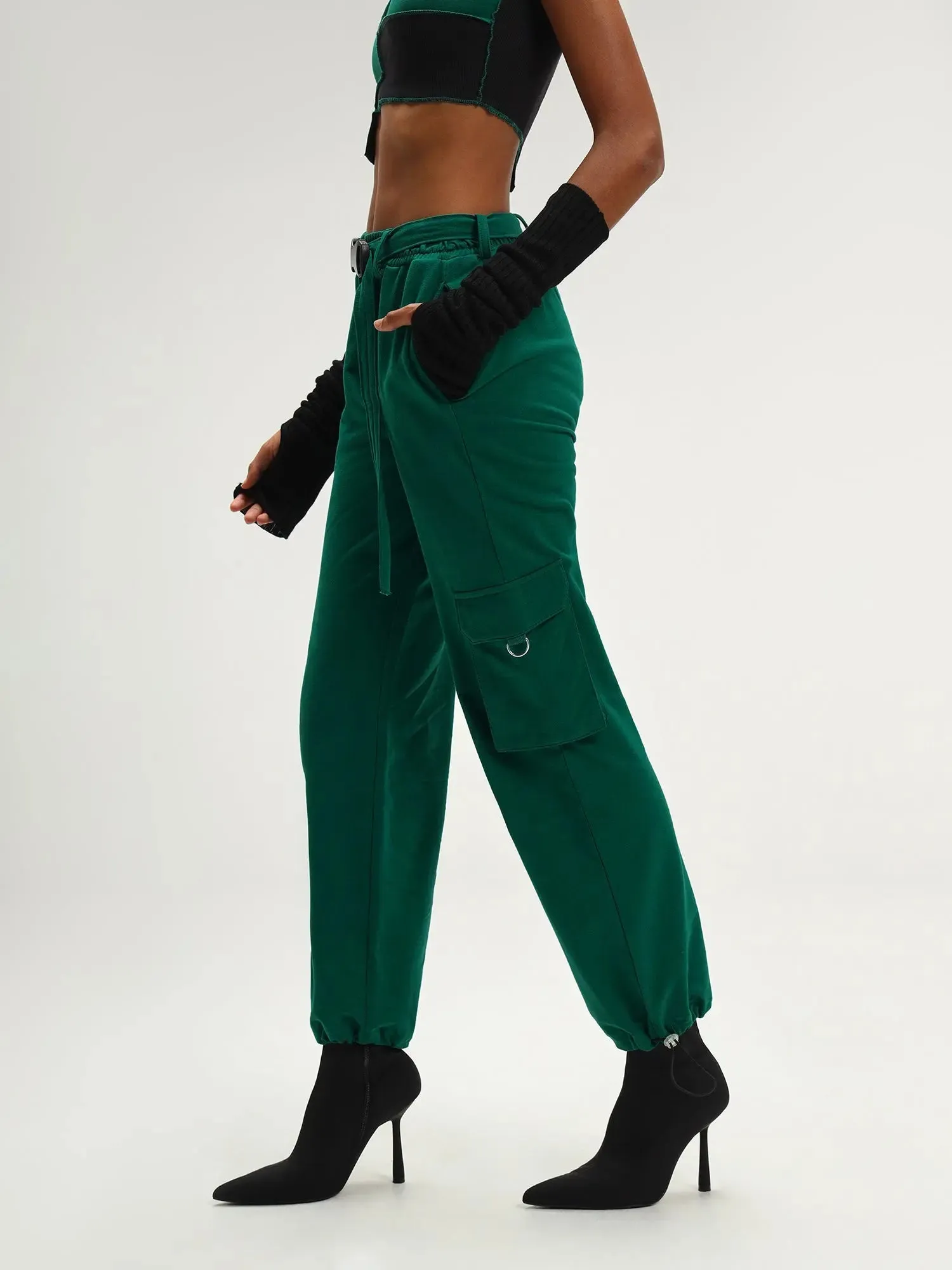 Cyprus Dark Green Parachute Jogger Set
