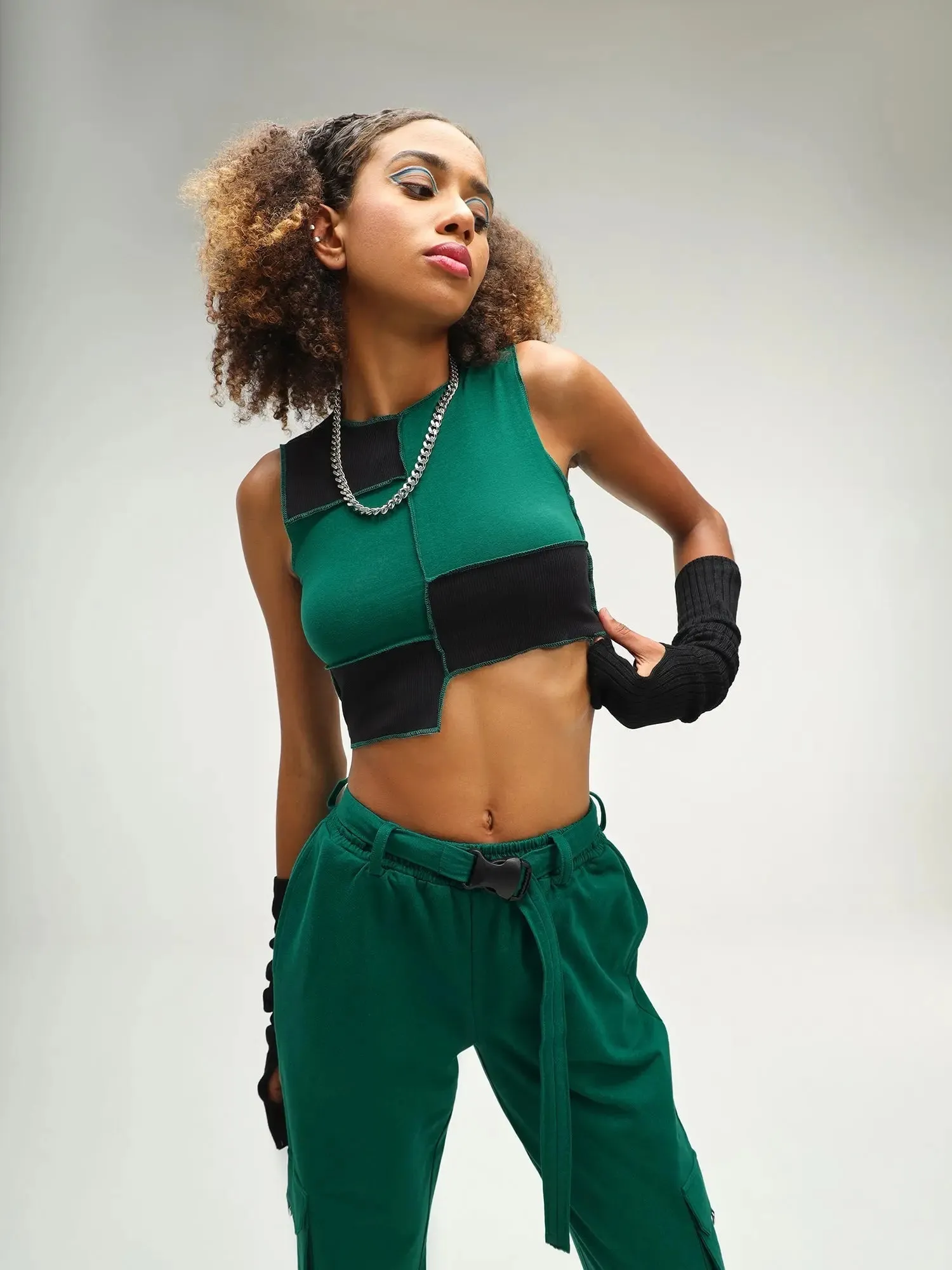 Cyprus Dark Green Parachute Jogger Set