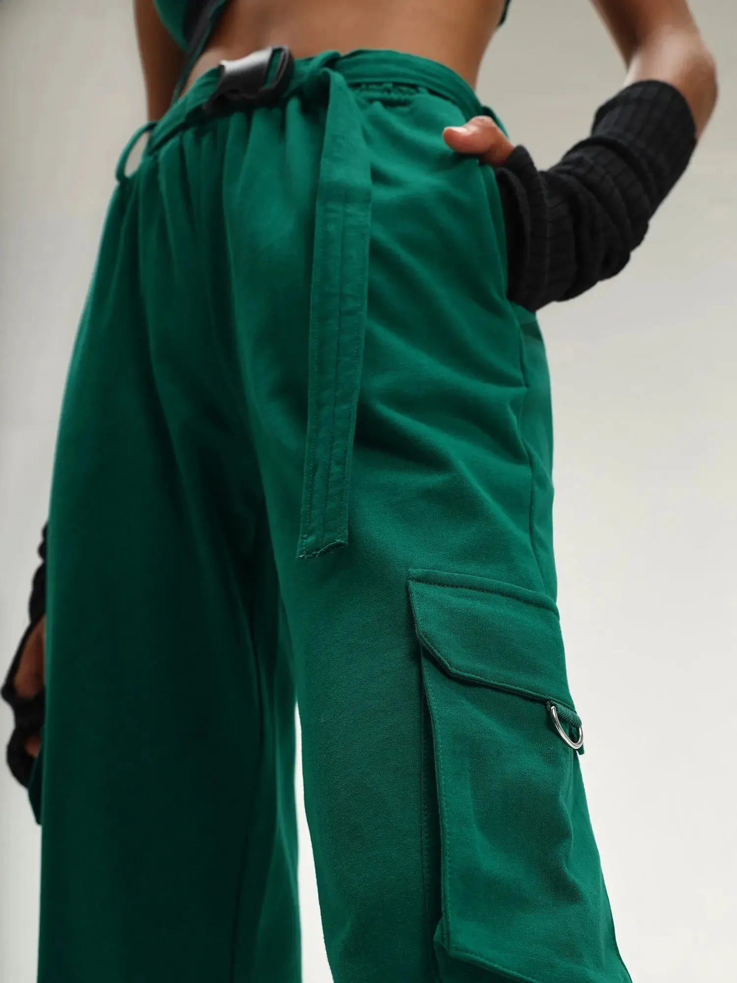 Cyprus Dark Green Parachute Jogger Set