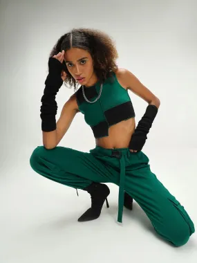 Cyprus Dark Green Parachute Jogger Set