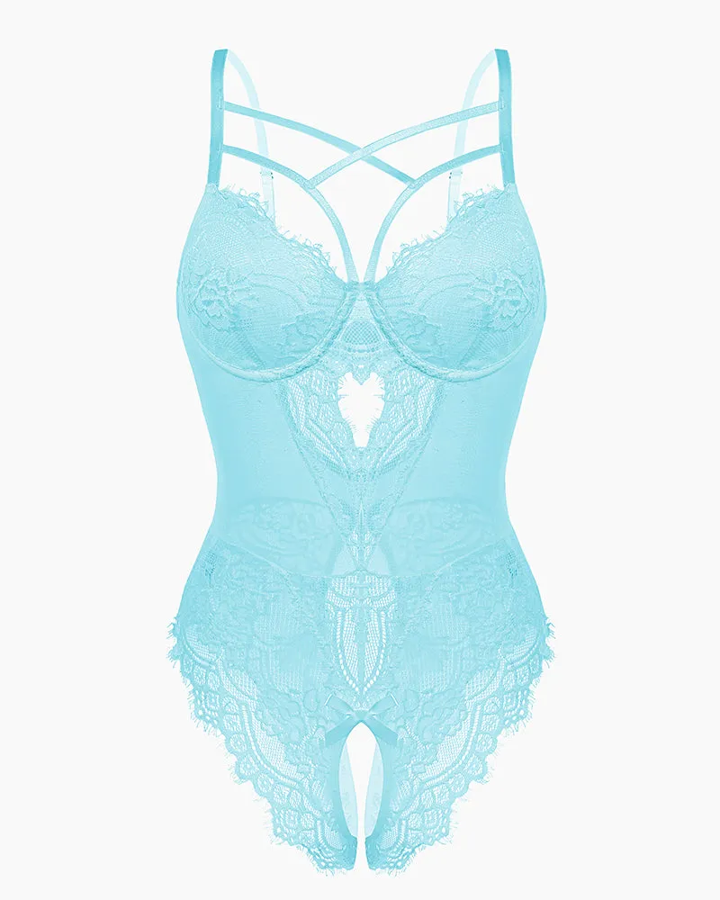 Floral Lace Harness Bodysuit