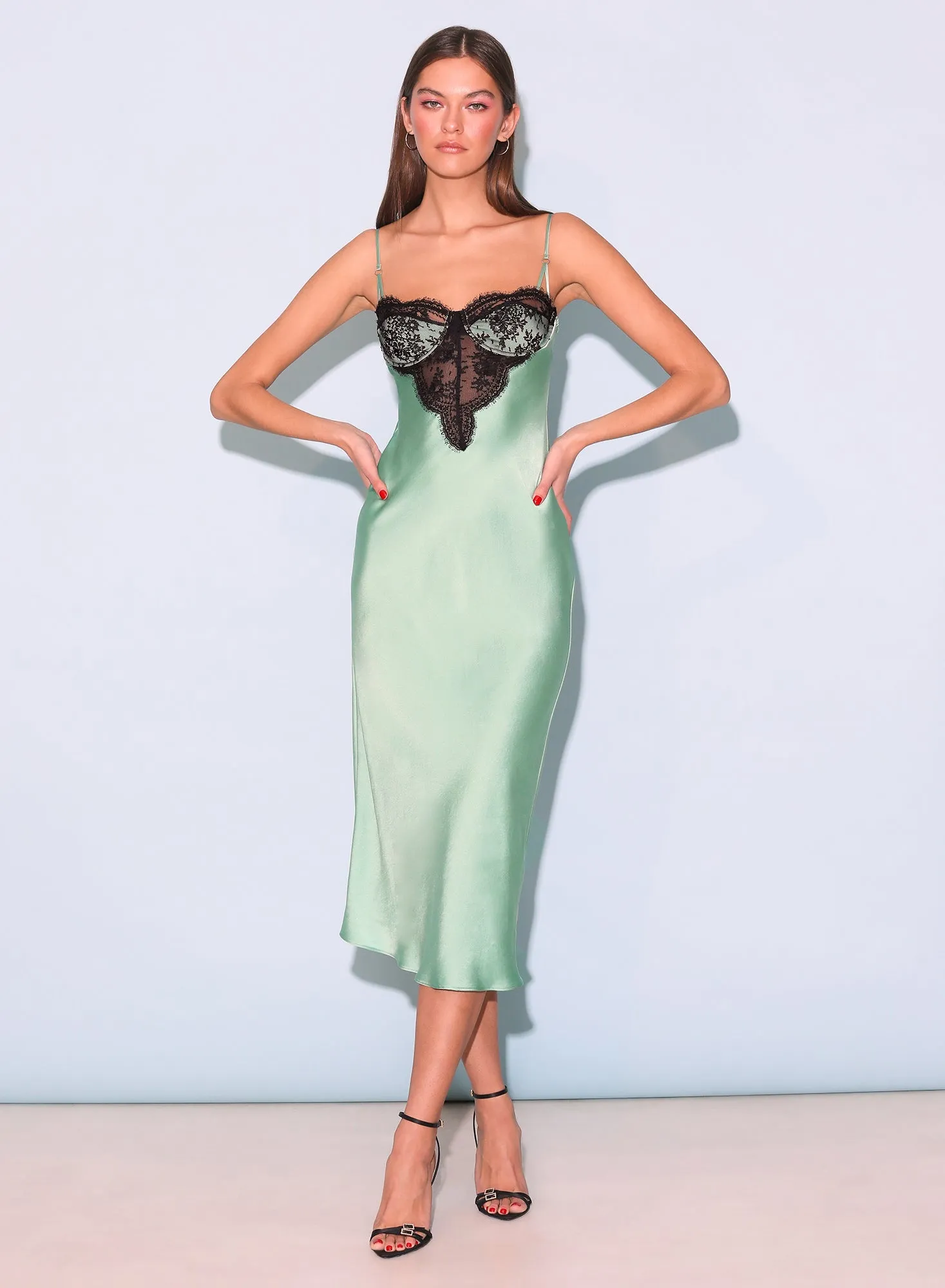 Frankie Lace Cupped Slip Dress