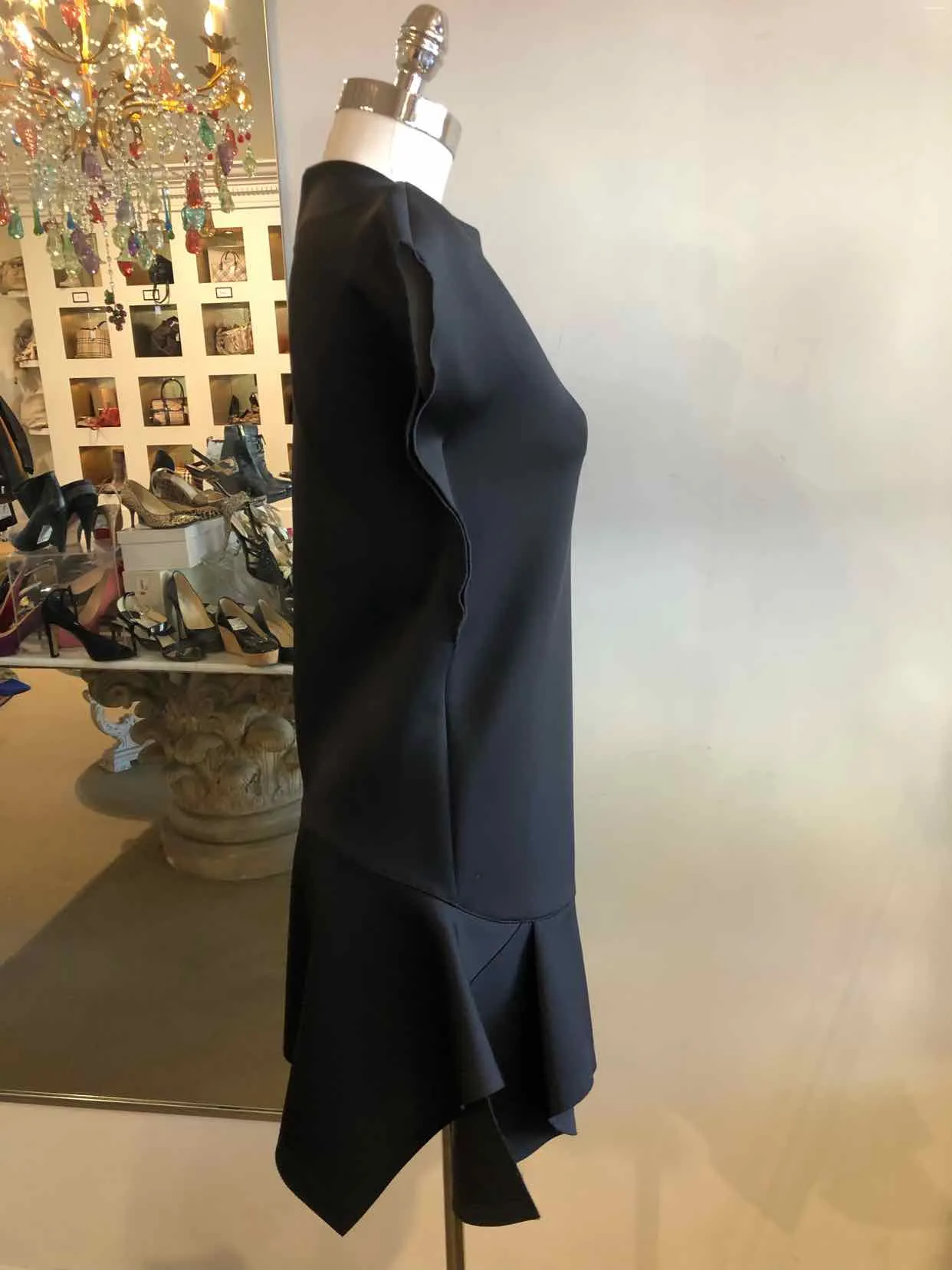 GIVENCHY Cap Sleeve Black Dress | 2