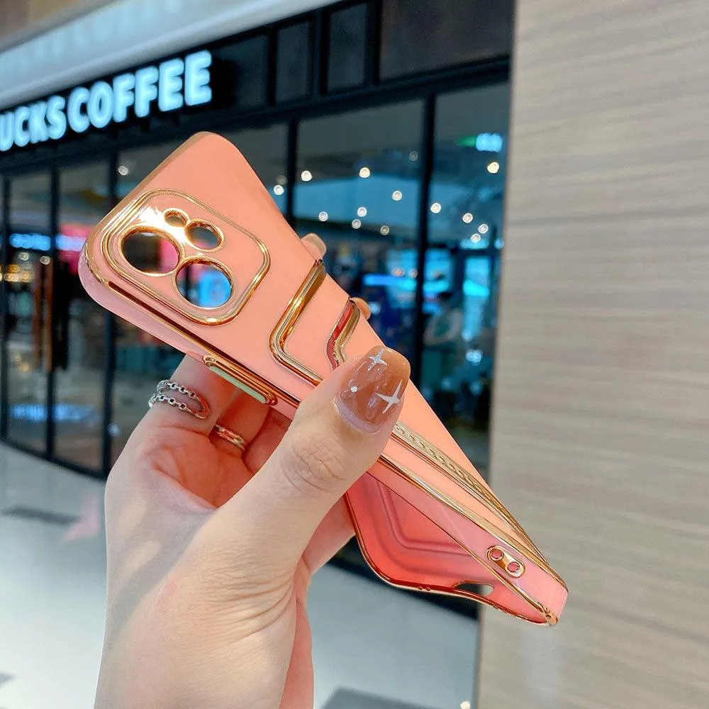 Gold plating Phone Case With card slot For iPhone