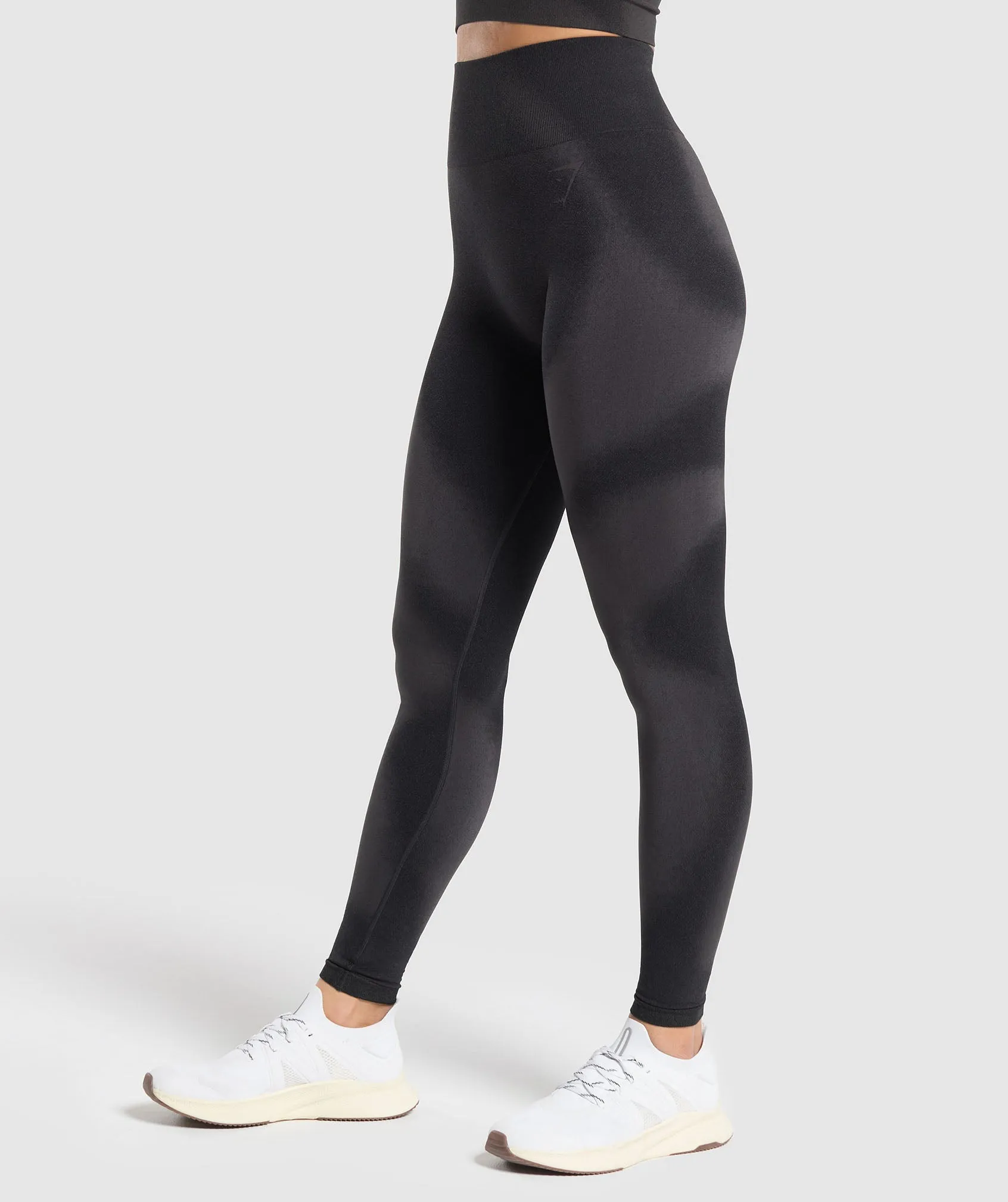 Gymshark Blur Seamless Leggings - Black/Asphalt Grey