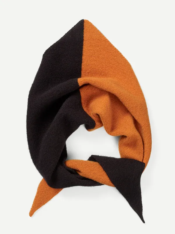 HALF HALF TRIANGLE NECKERCHIEF POPPY & OATMEAL