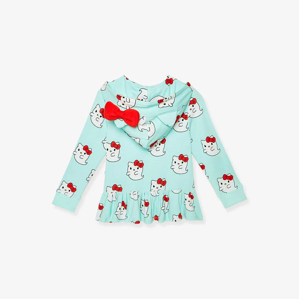 Hello Kitty® Ghost French Terry Ruffled Zip Hoodie