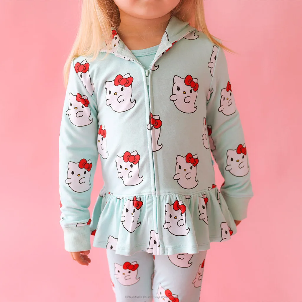 Hello Kitty® Ghost French Terry Ruffled Zip Hoodie