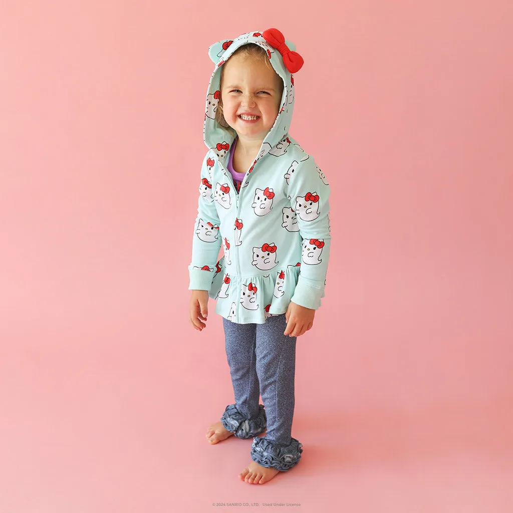 Hello Kitty® Ghost French Terry Ruffled Zip Hoodie