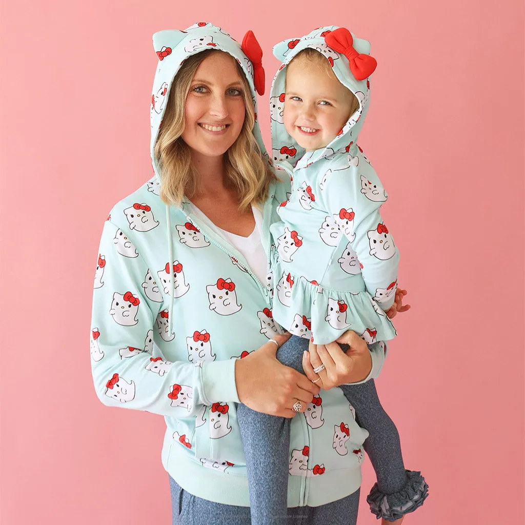 Hello Kitty® Ghost French Terry Ruffled Zip Hoodie