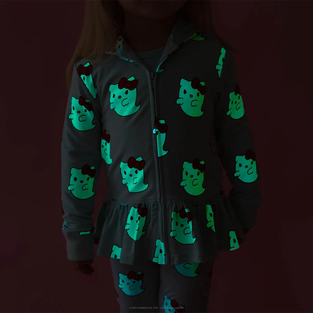Hello Kitty® Ghost French Terry Ruffled Zip Hoodie