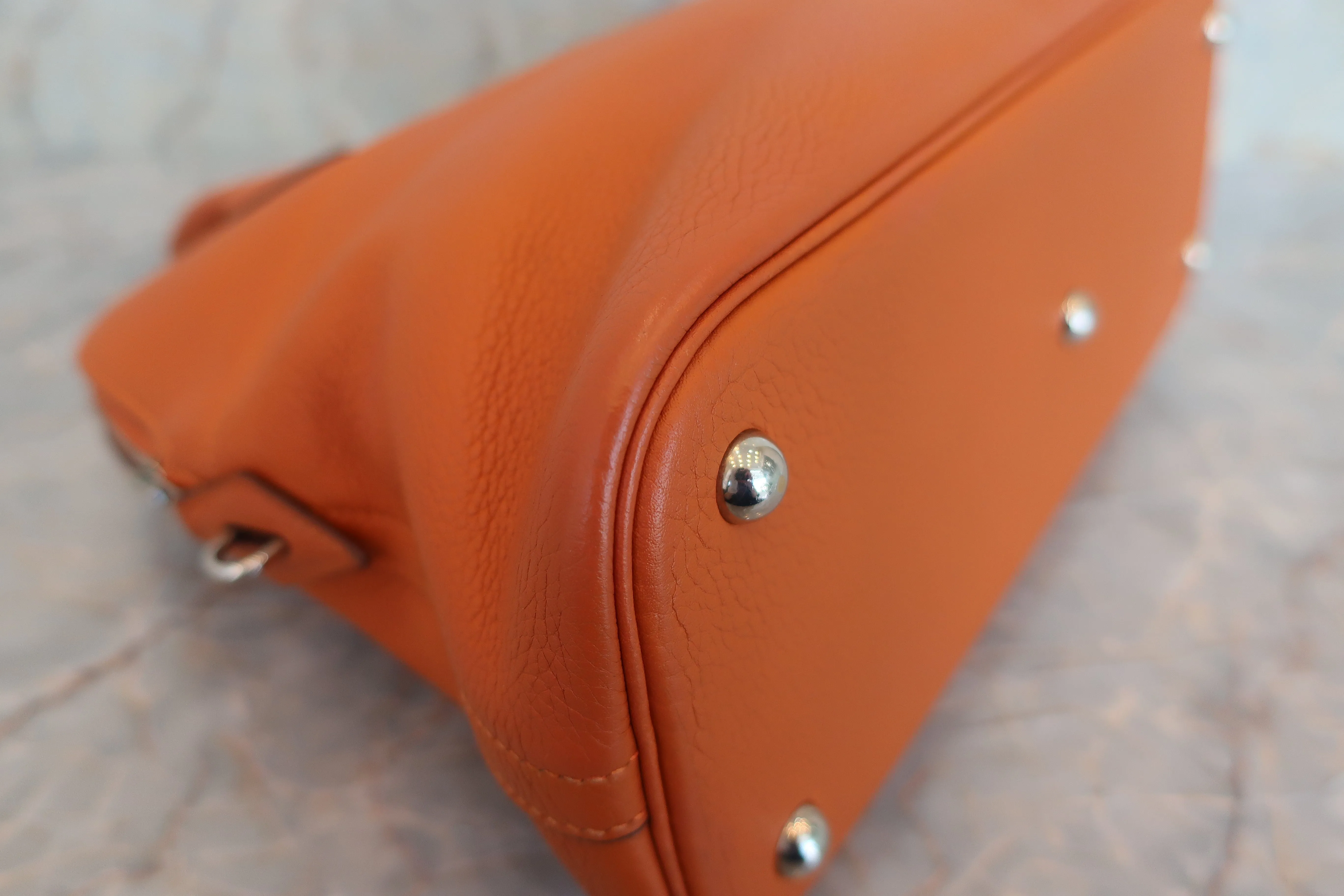 HERMES／エルメス ボリード31 トリヨンクレマンス オレンジ □K刻印 ショルダーバッグ 500100292