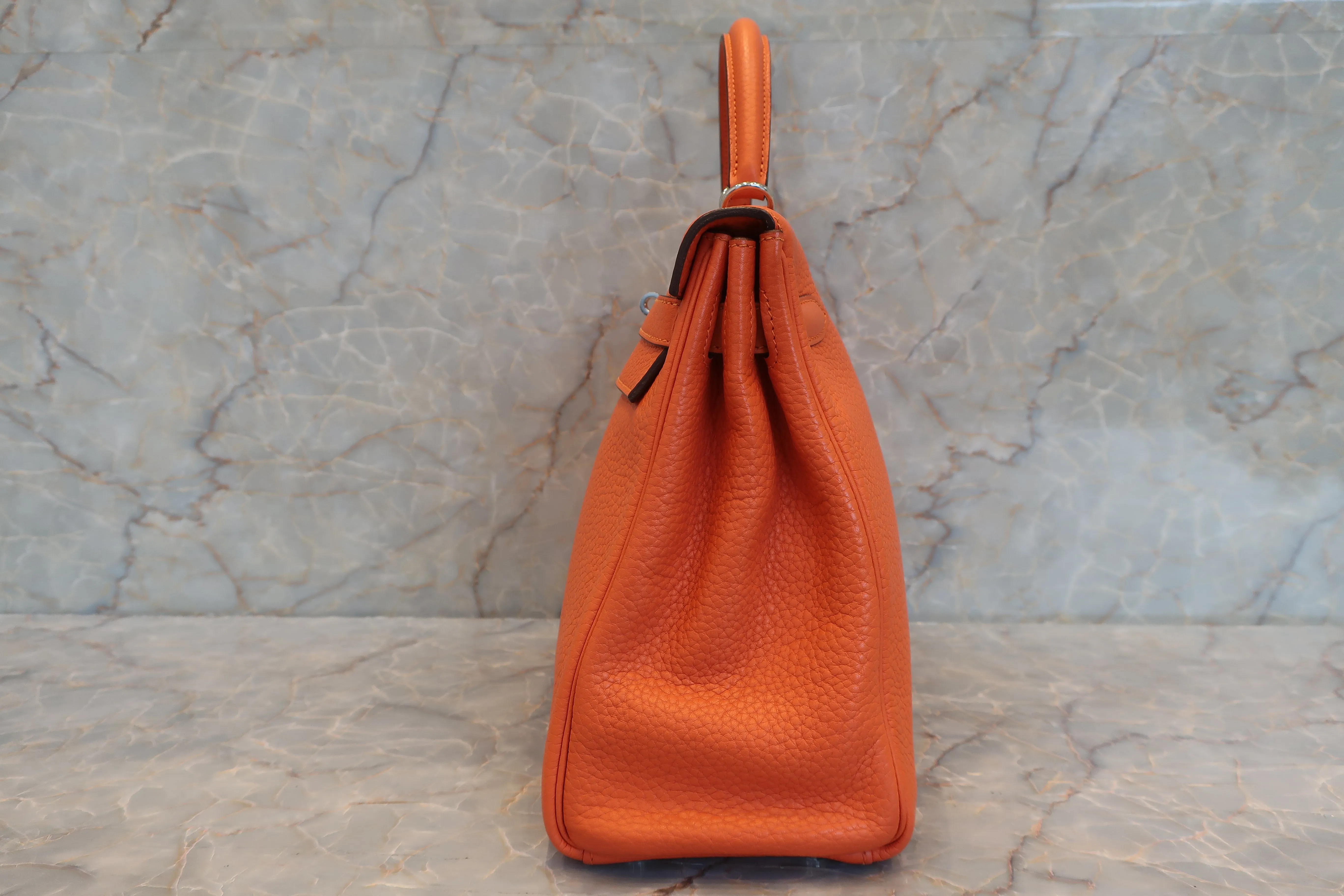 HERMES／エルメス ケリー32 トリヨンクレマンス フー □R刻印 ショルダーバッグ 600080123