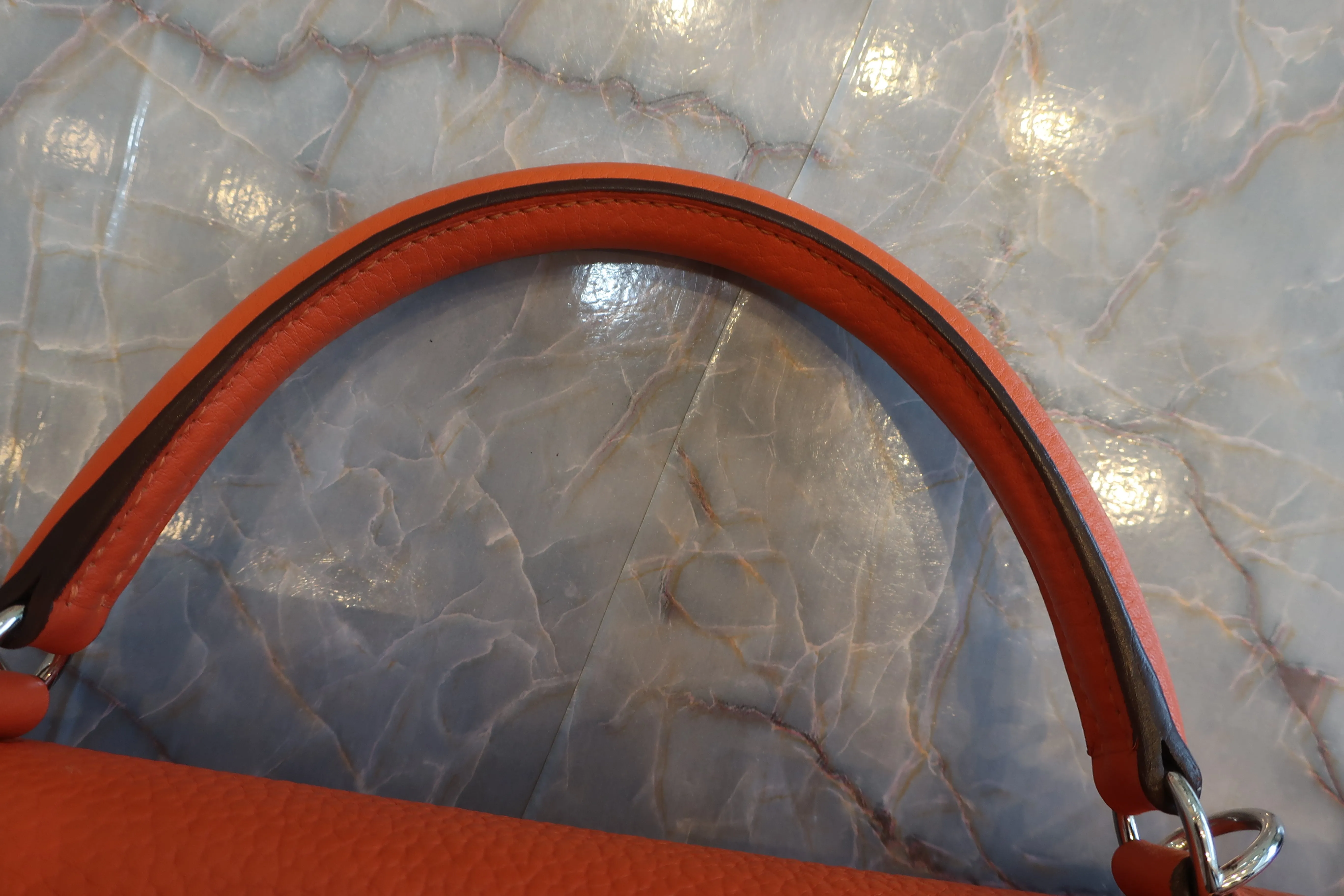 HERMES／エルメス ケリー32 トリヨンクレマンス フー □R刻印 ショルダーバッグ 600080123