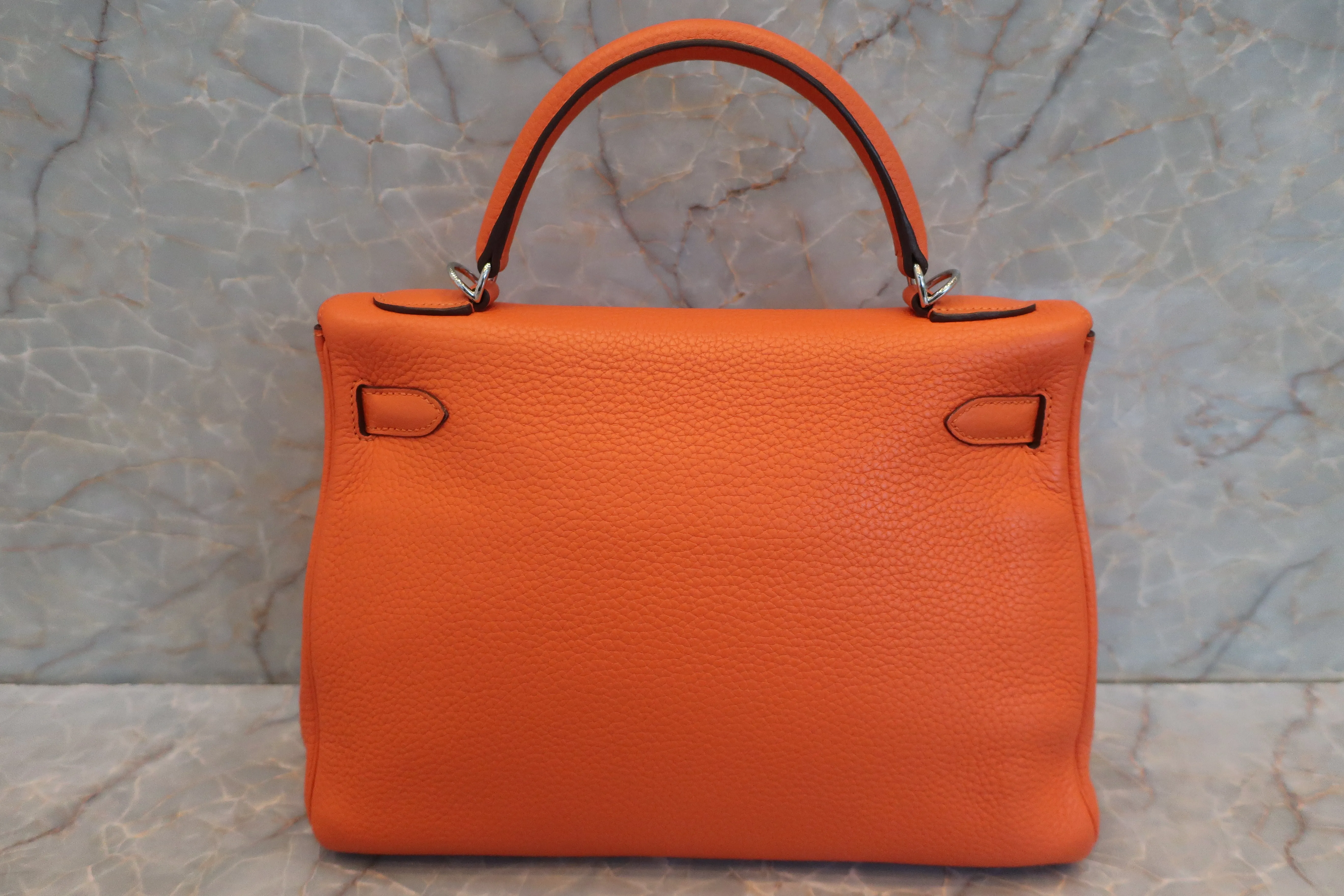 HERMES／エルメス ケリー32 トリヨンクレマンス フー □R刻印 ショルダーバッグ 600080123