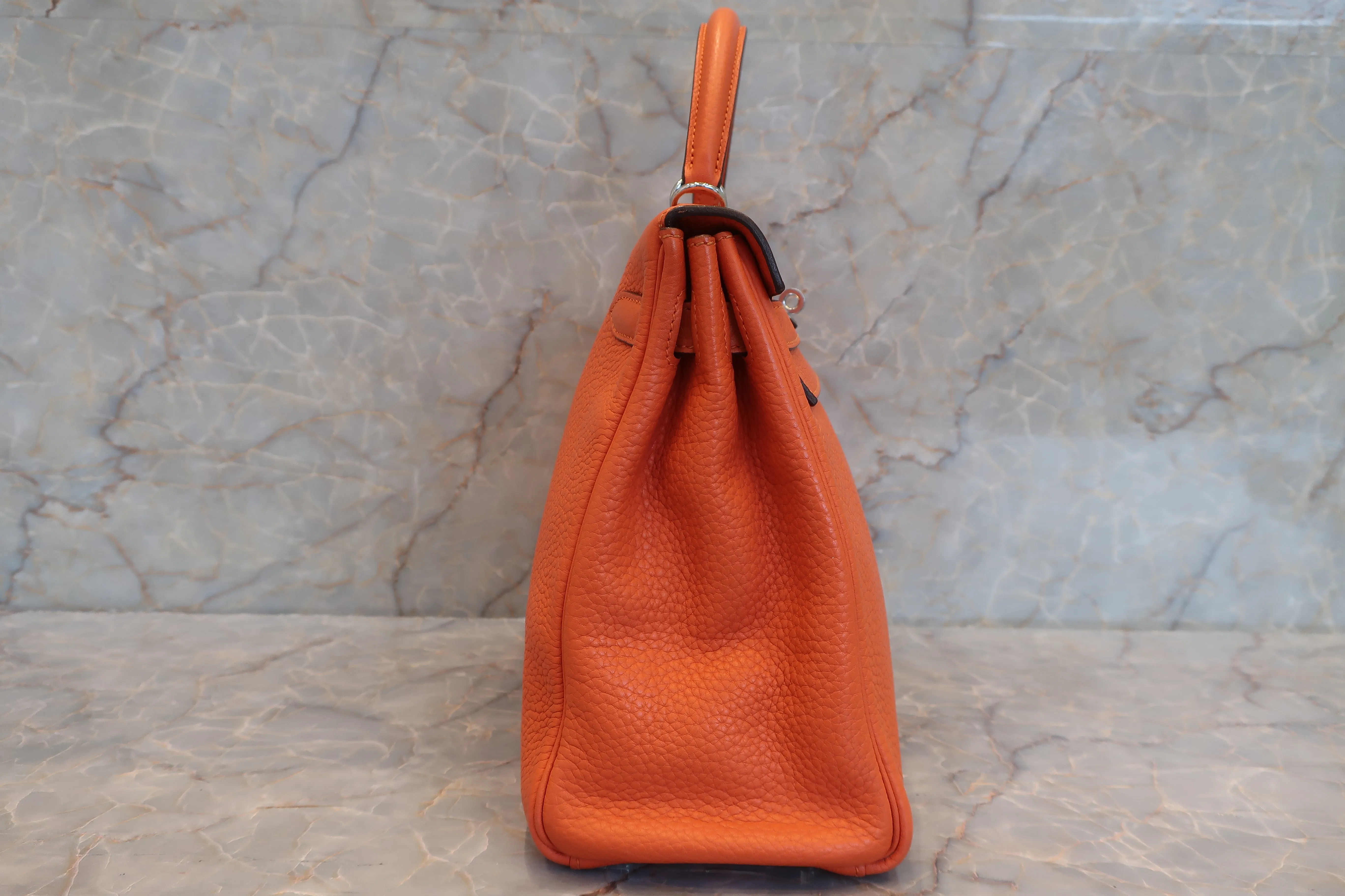HERMES／エルメス ケリー32 トリヨンクレマンス フー □R刻印 ショルダーバッグ 600080123