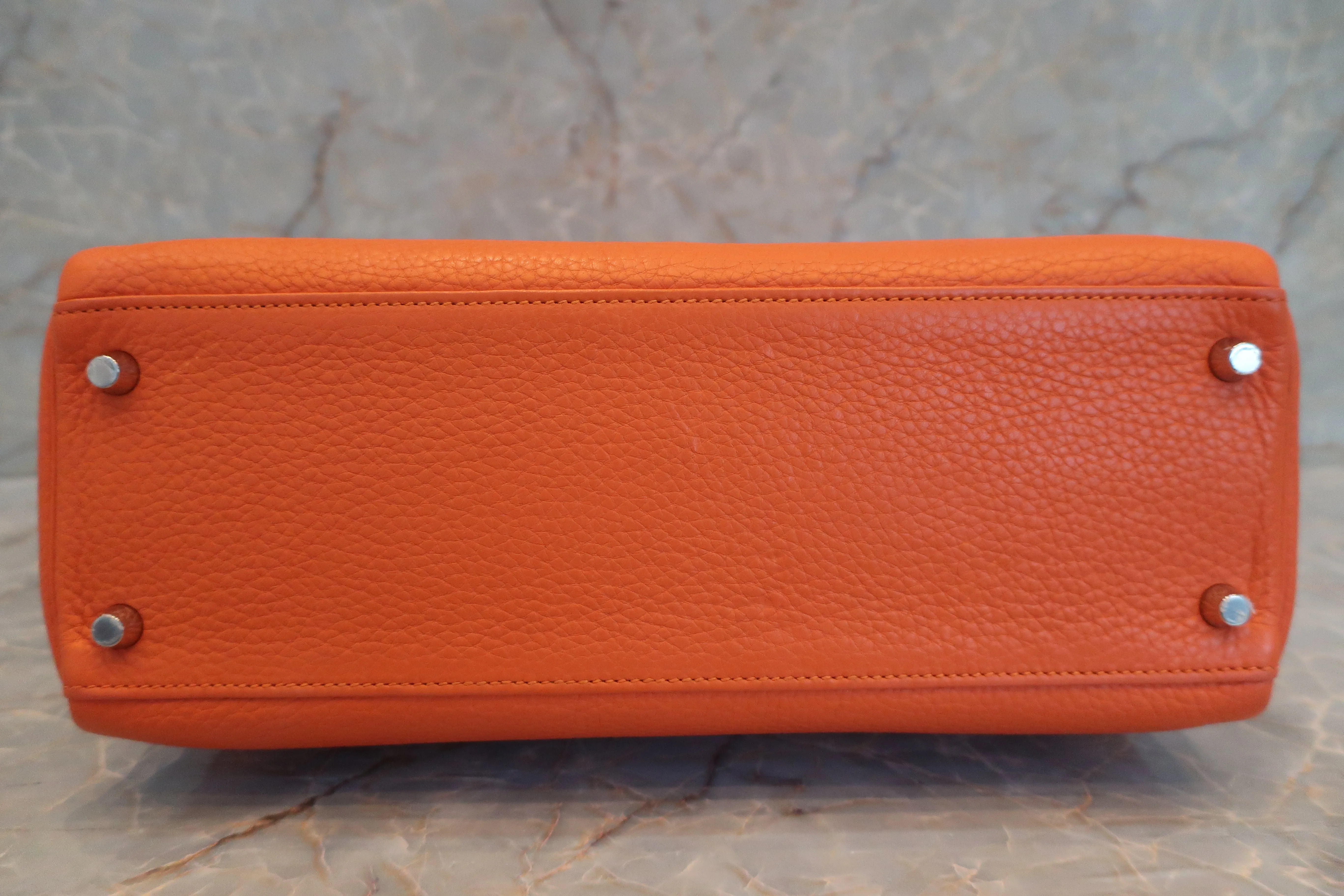 HERMES／エルメス ケリー32 トリヨンクレマンス フー □R刻印 ショルダーバッグ 600080123