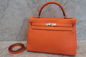 HERMES／エルメス ケリー32 トリヨンクレマンス フー □R刻印 ショルダーバッグ 600080123