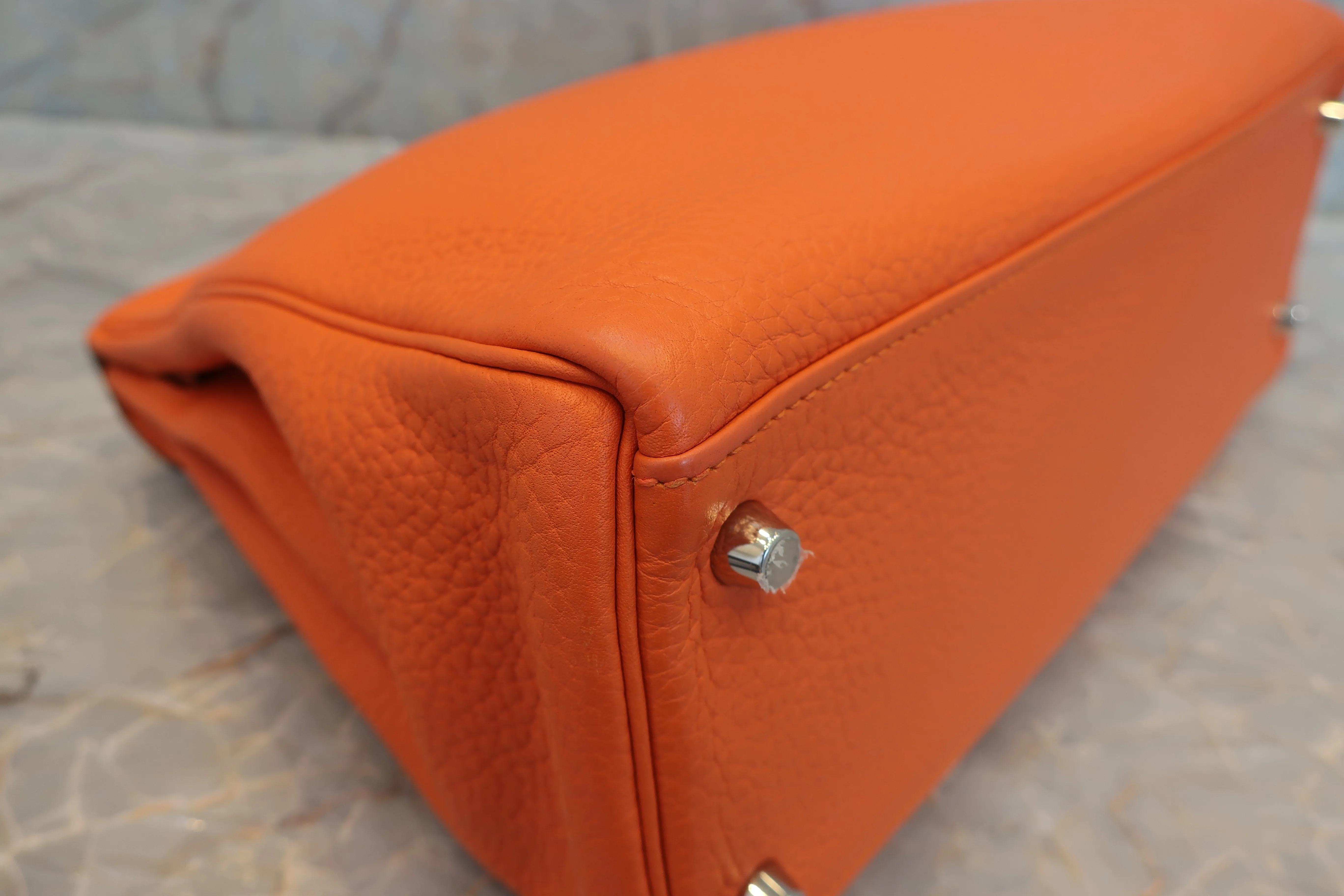 HERMES／エルメス ケリー32 トリヨンクレマンス フー □R刻印 ショルダーバッグ 600080123