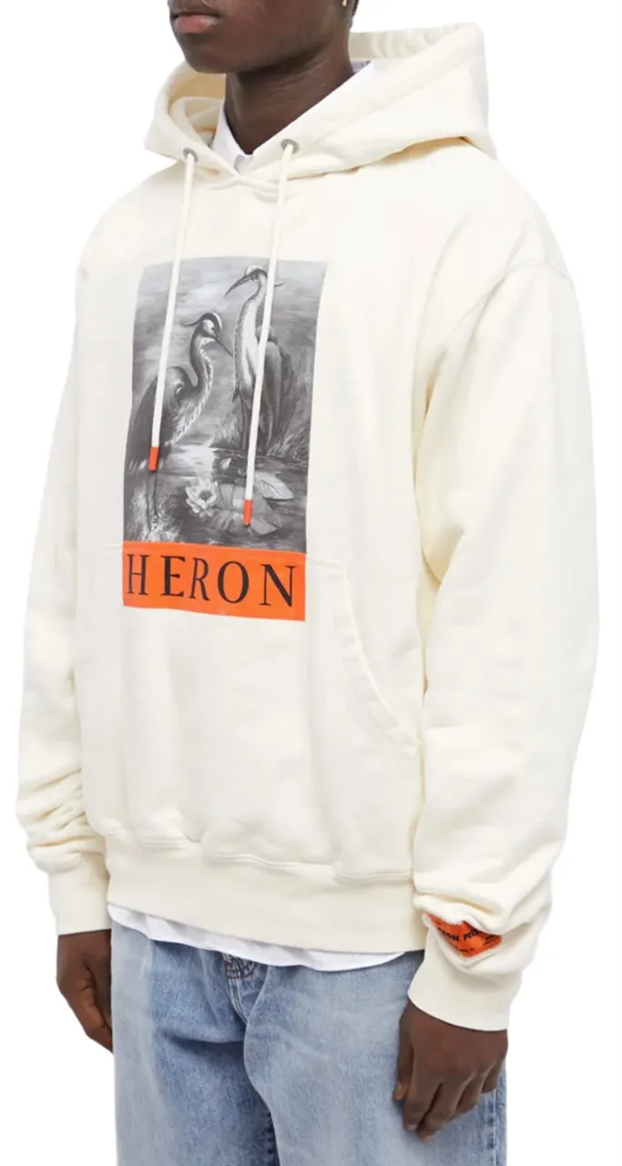 Heron Preston Heron BW Hoodie White Black