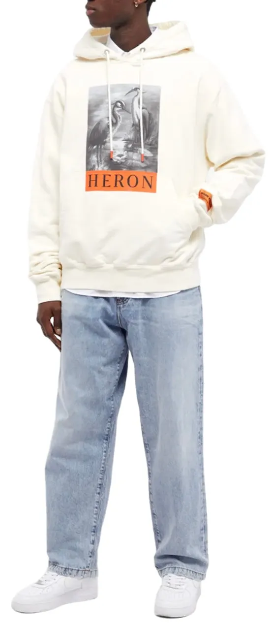 Heron Preston Heron BW Hoodie White Black