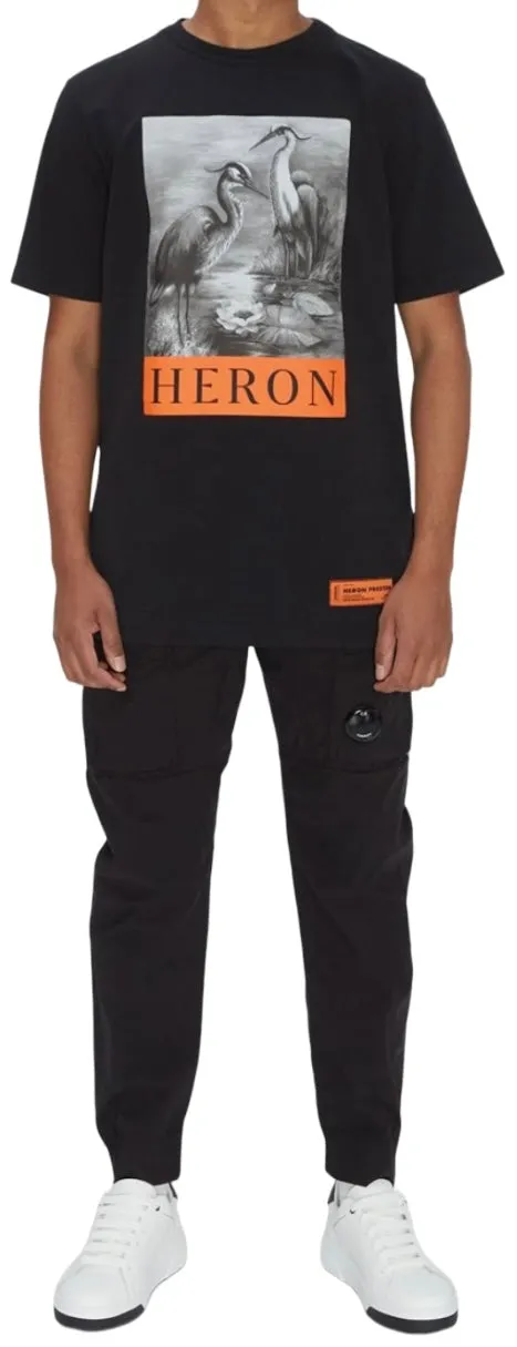 Heron Preston Heron BW Oversized T-Shirt Black White
