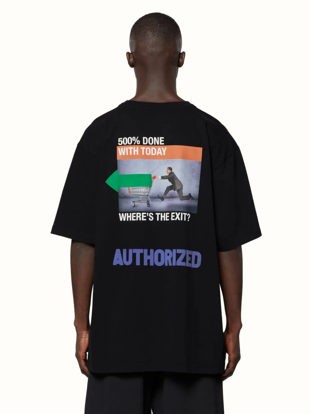 Heron Preston SS Tee OS A.F. Authorized Black